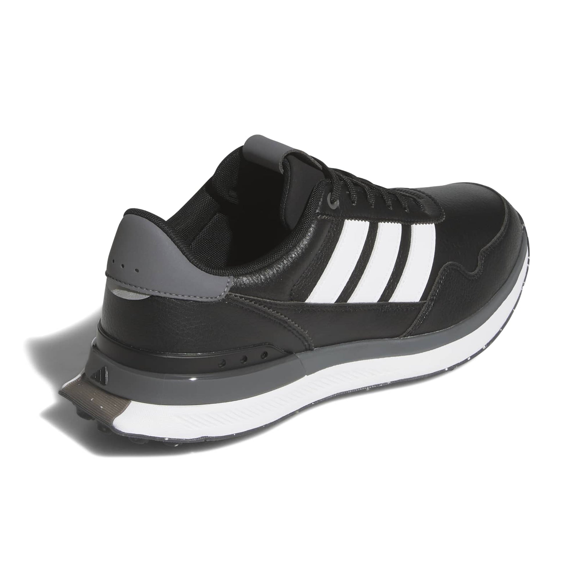 adidas S2G 26 Leather Spikeless Golf Shoes - Black/White/Grey Four - JQ9315 