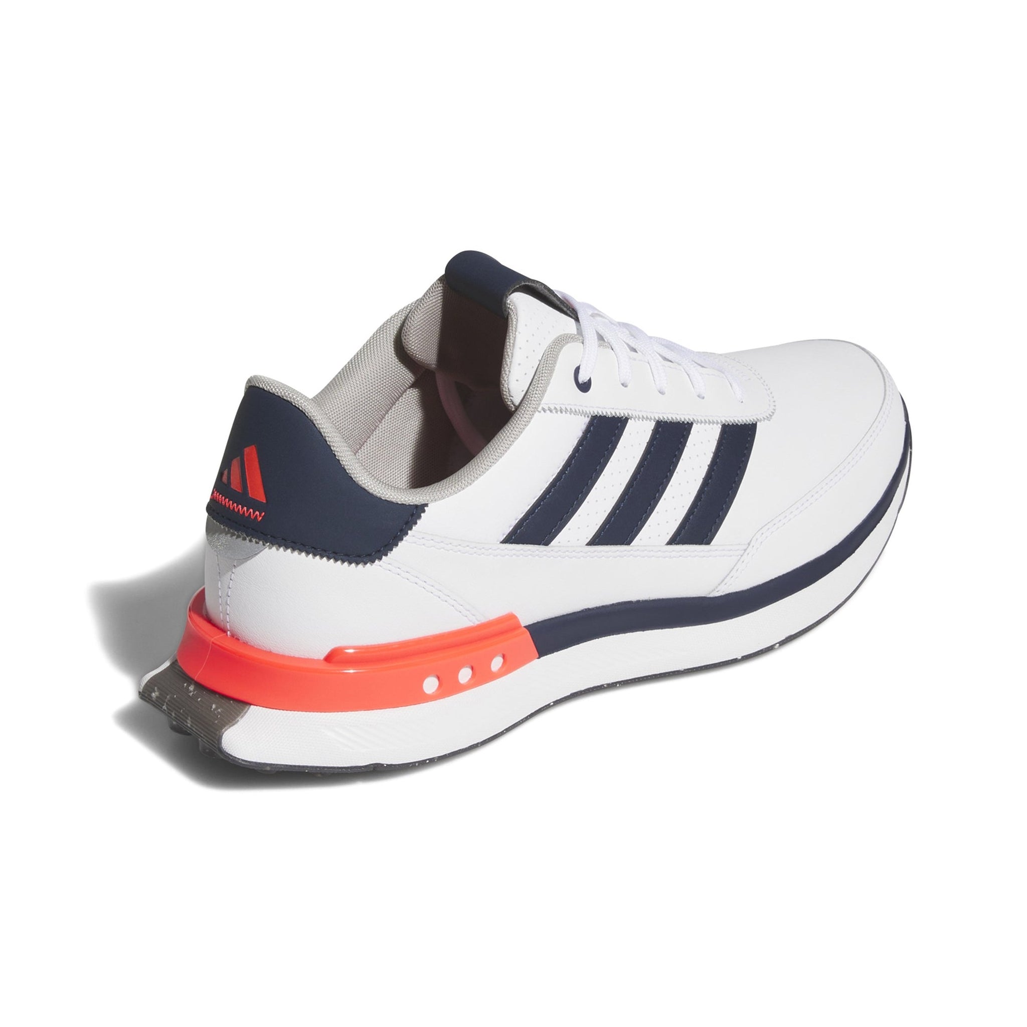 adidas S2G 24 Leather Spikeless Golf Shoes - White/Navy/Lucid Red ...