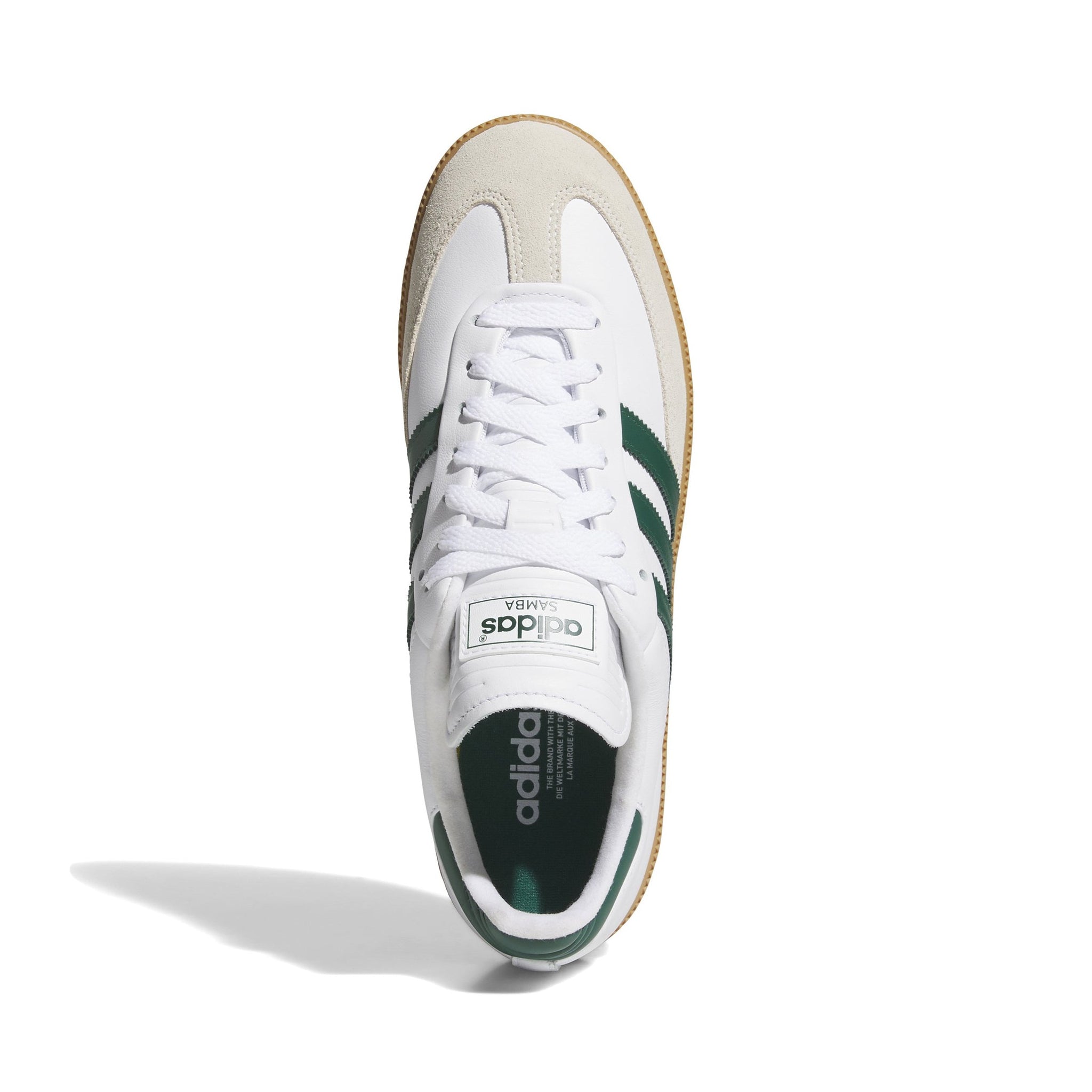 adidas Samba Lux Spikeless Golf Shoes White/Green/Gum