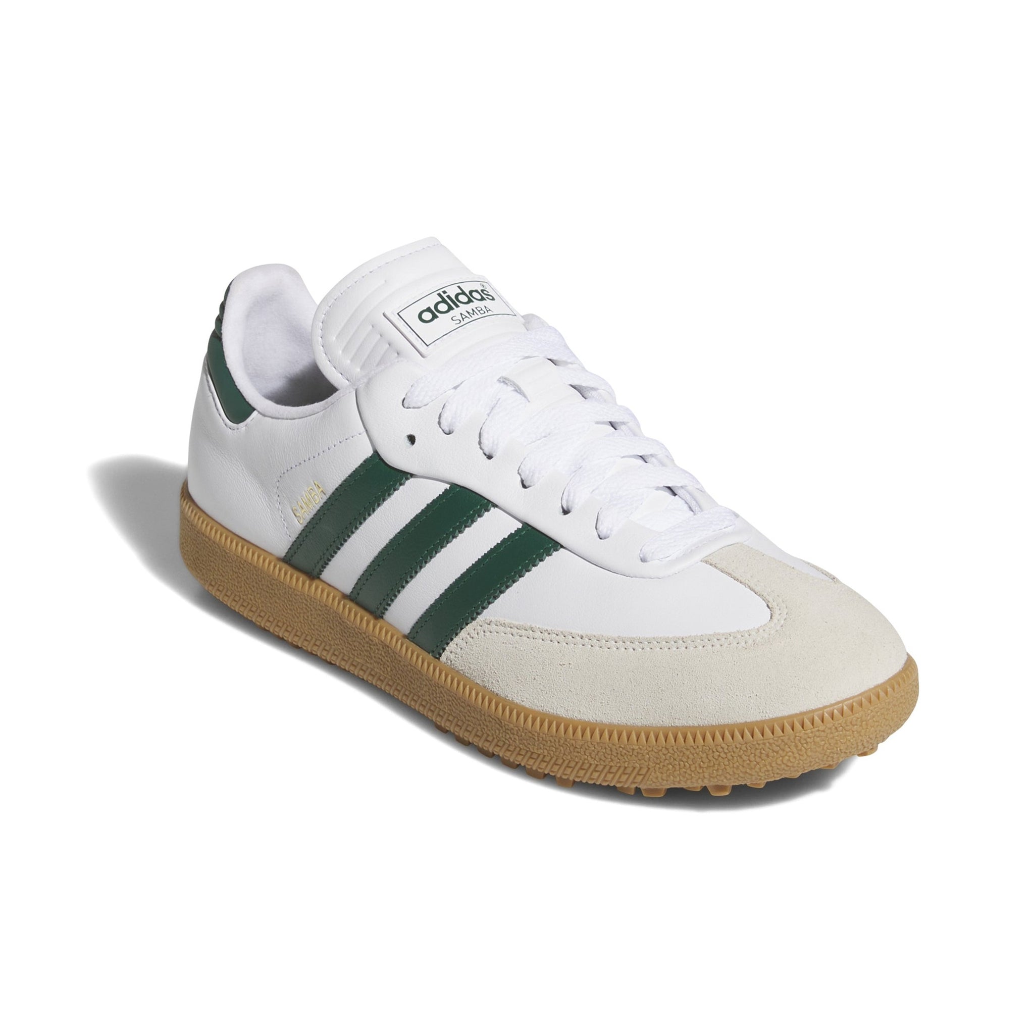 adidas Samba Lux Spikeless Golf Shoes White/Green/Gum