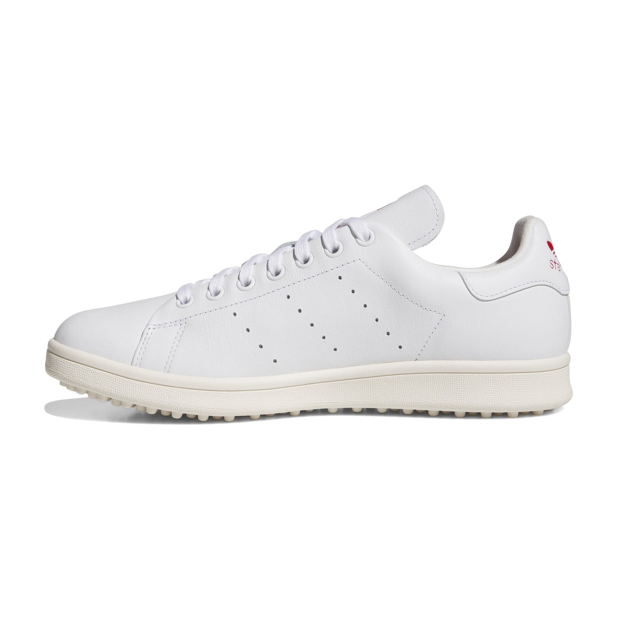 adidas Stan Smith Lux Golf Shoes White/Scarlet/Off White 