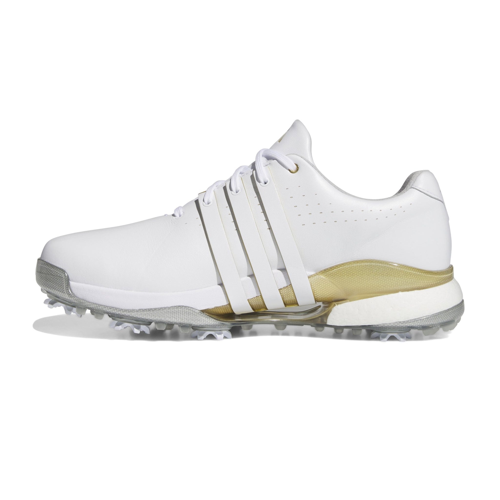 adidas Tour360 24 Golf Shoes White/Gold/Silver