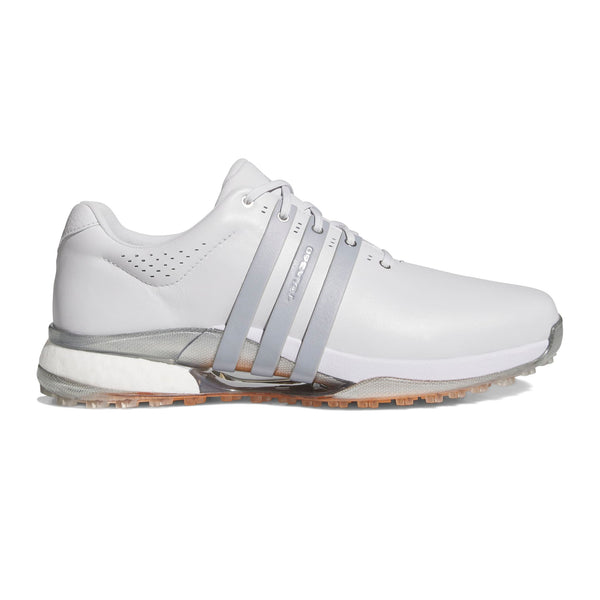 adidas Tour360 25 Spikeless Golf Shoes - Dash Grey/Halo Silver/Dusky Orange  - JR4469