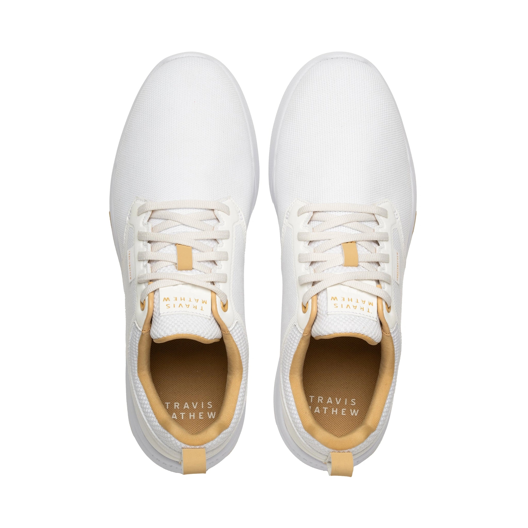 TravisMathew The Daily Pro Hybrid Golf Shoes White/Gum 