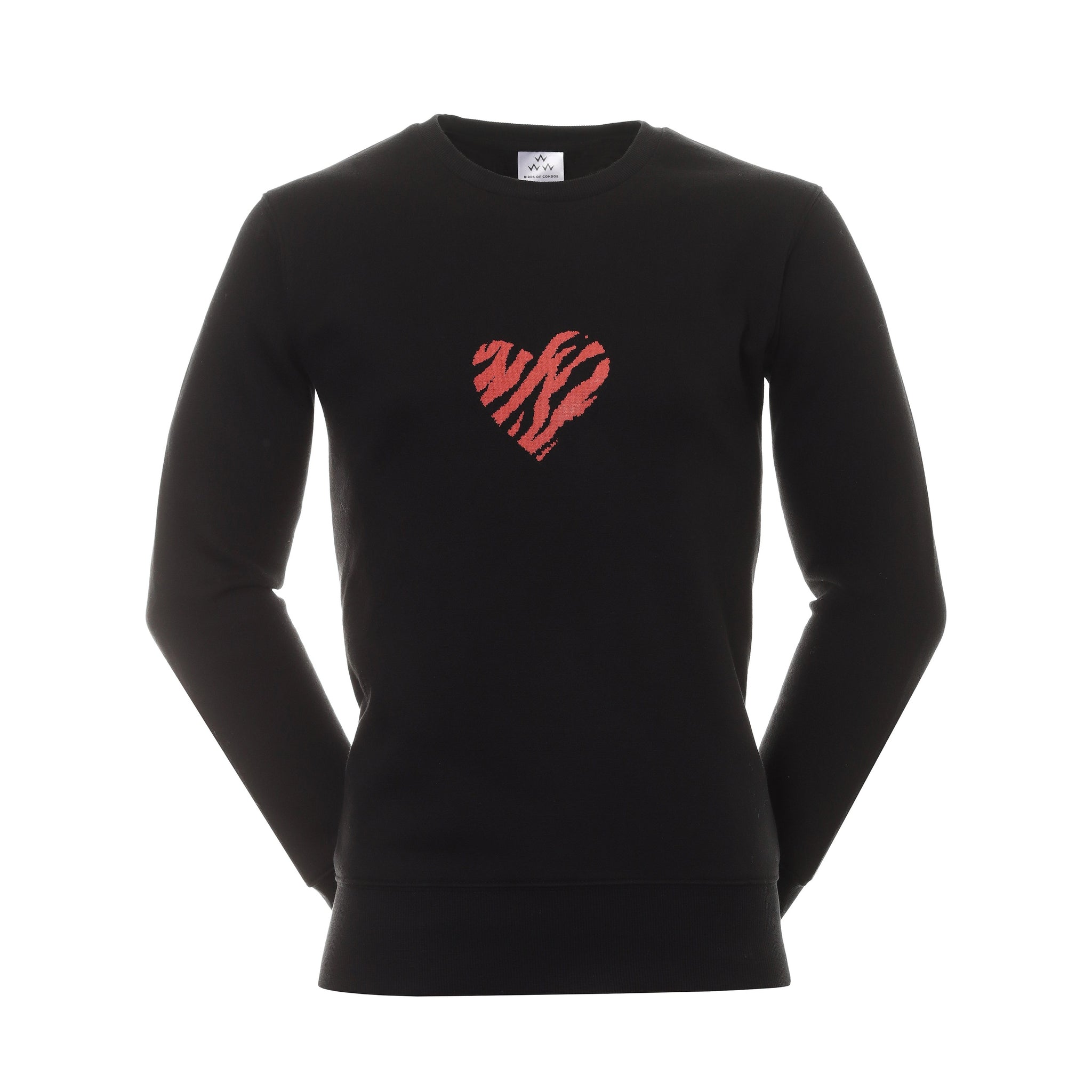 Birds Of Condor Tiger Heart Crew Neck Black