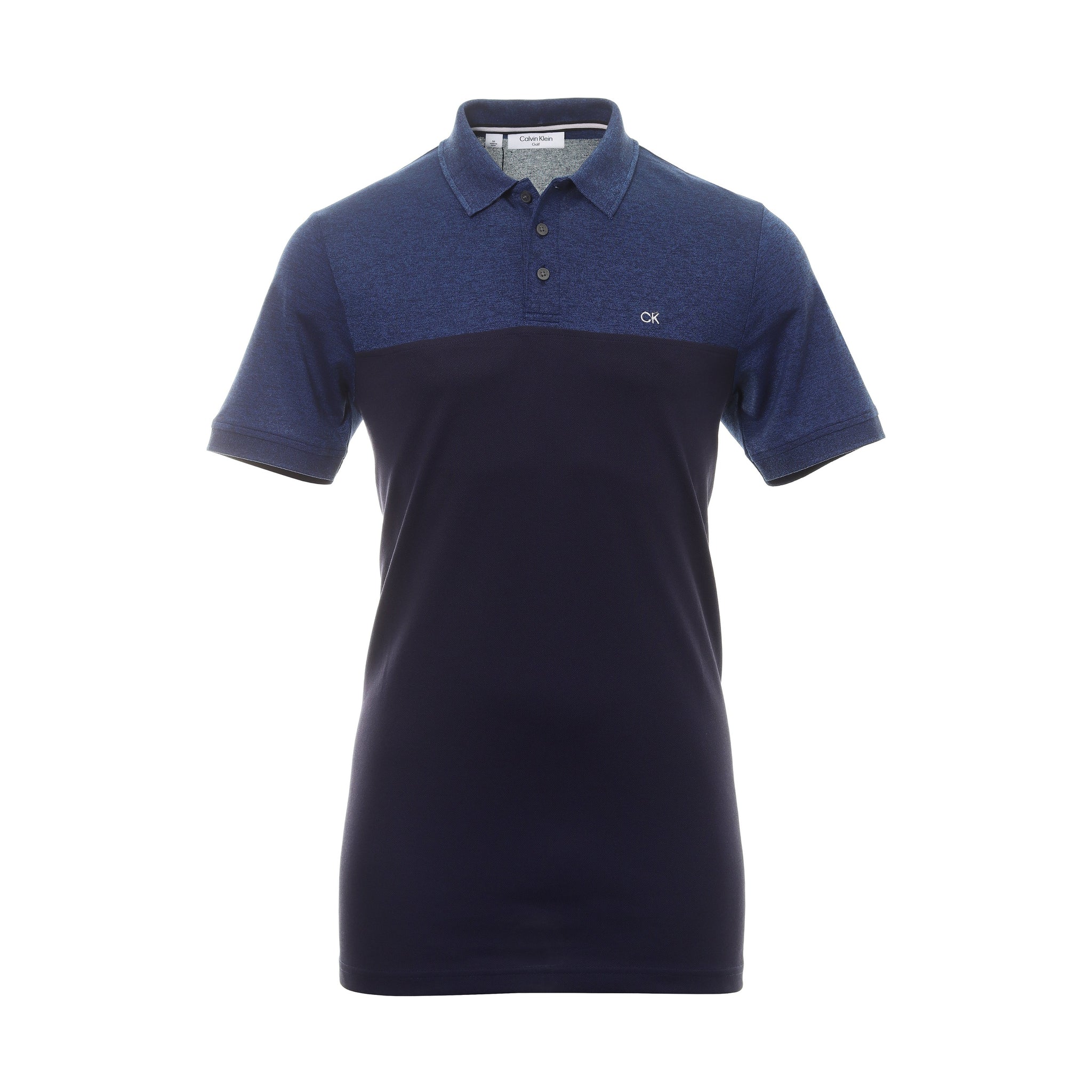 Calvin Klein Golf Colour Block Shirt Cobalt Marl/Navy