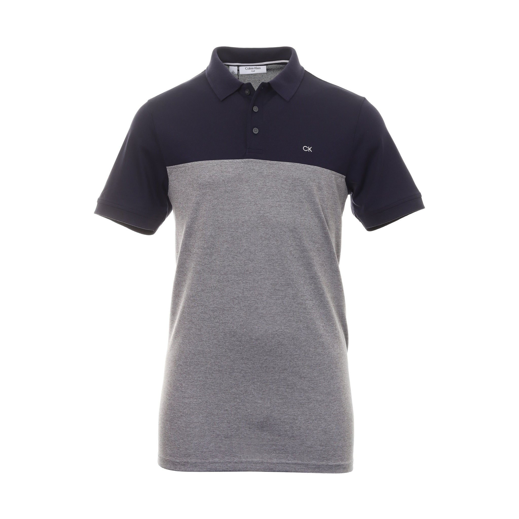 Calvin Klein Golf Colour Block Shirt Navy/Silver Marl