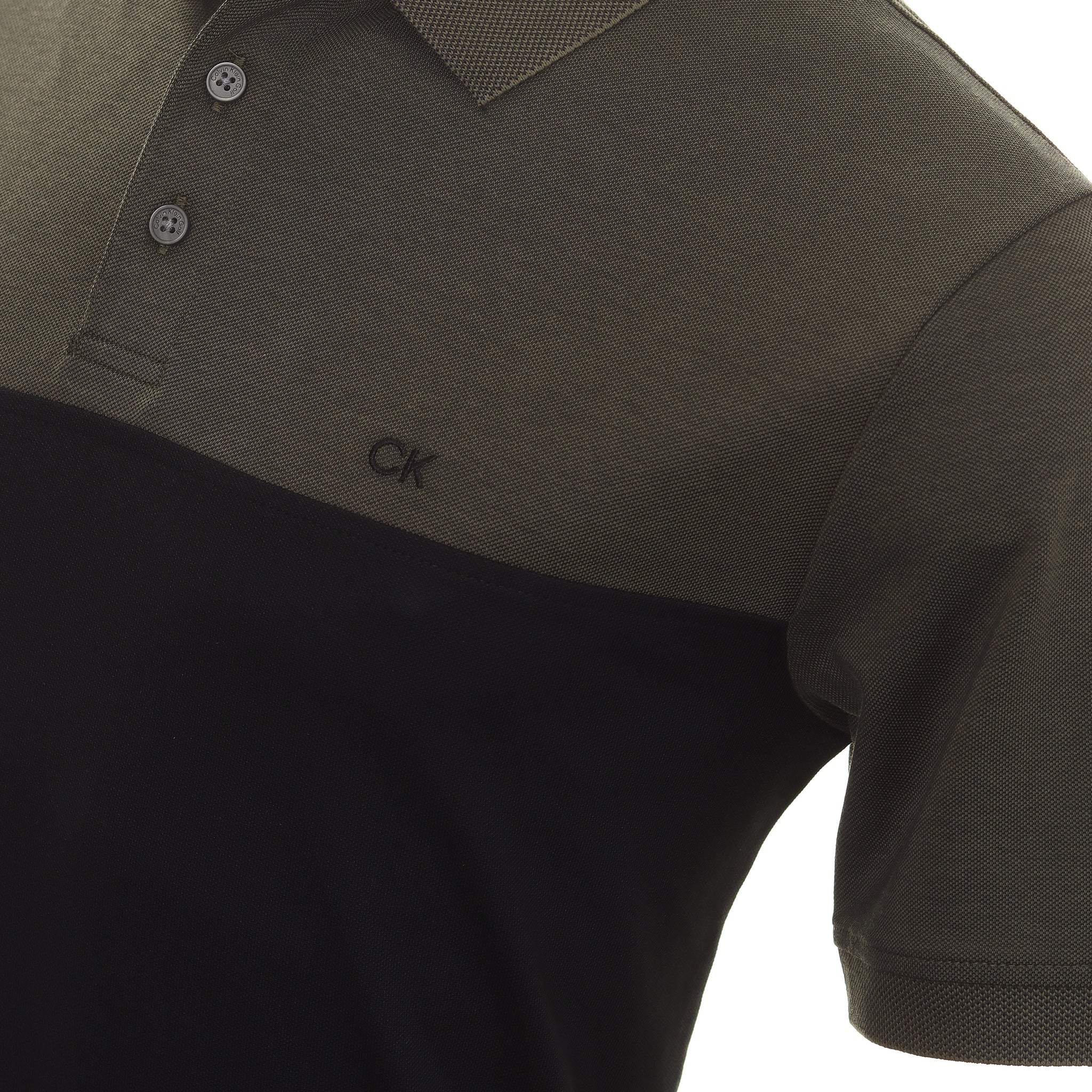 calvin-klein-golf-colour-block-shirt-c9690-olive-marl-black