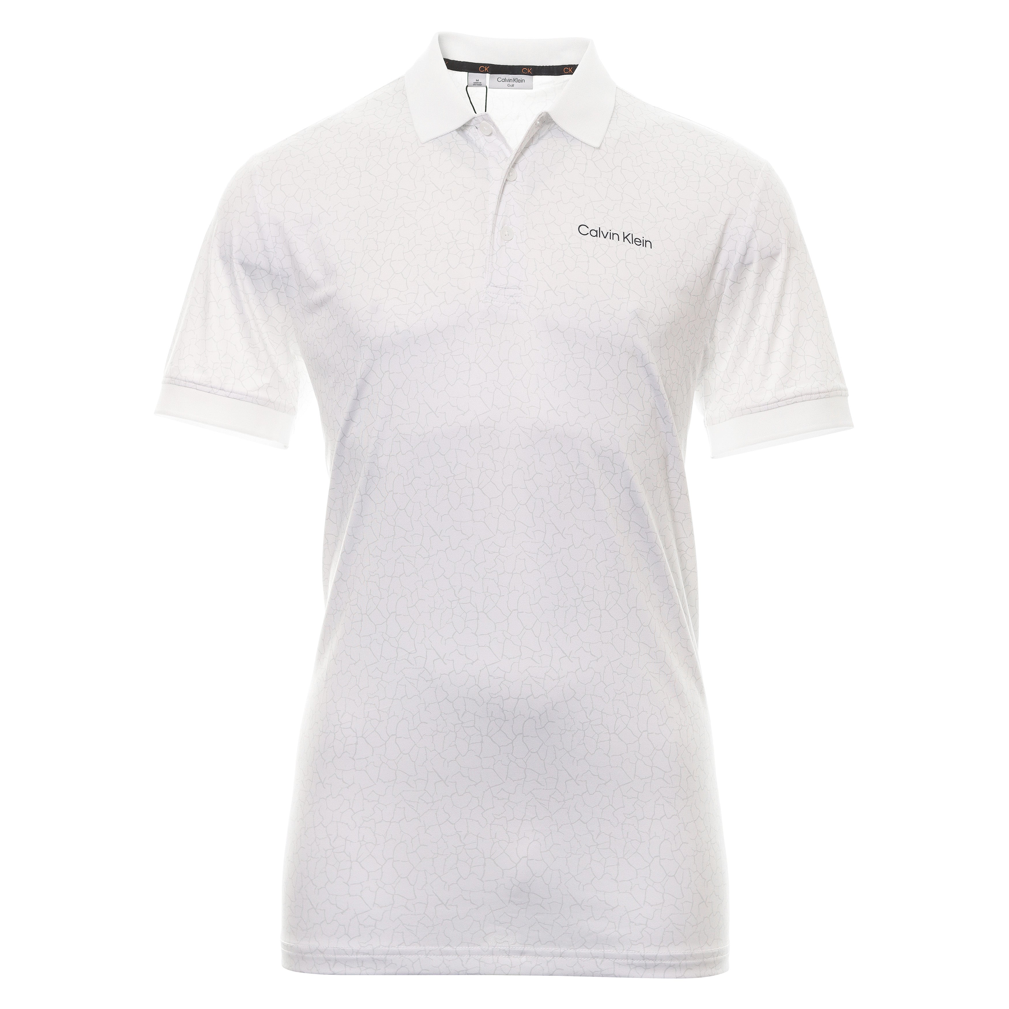 Calvin Klein Golf Fracture Shirt CKMS23755 White Pale Silver ...