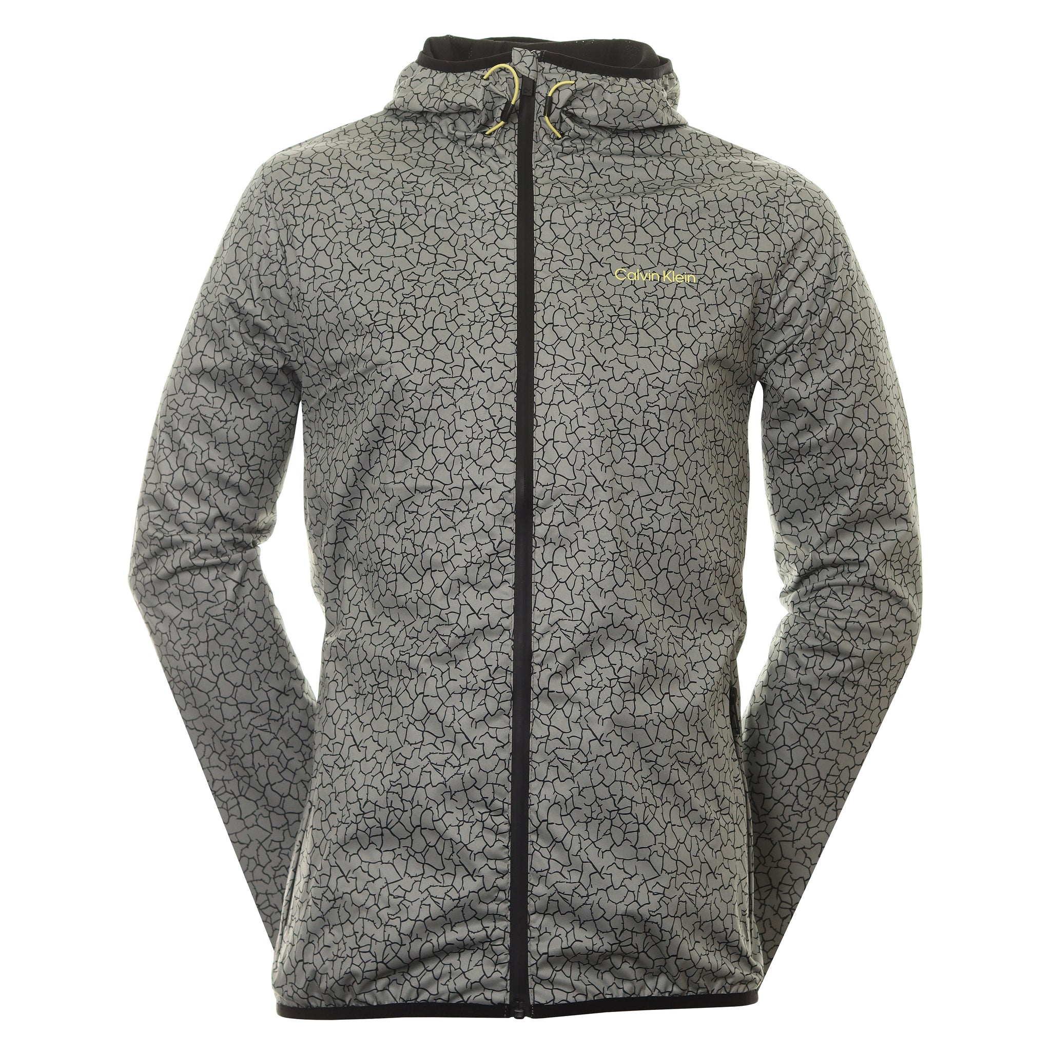 Calvin Klein Golf Nantucket Printed Windbreaker Jacket CKMS23760 Cameo Green & Function18