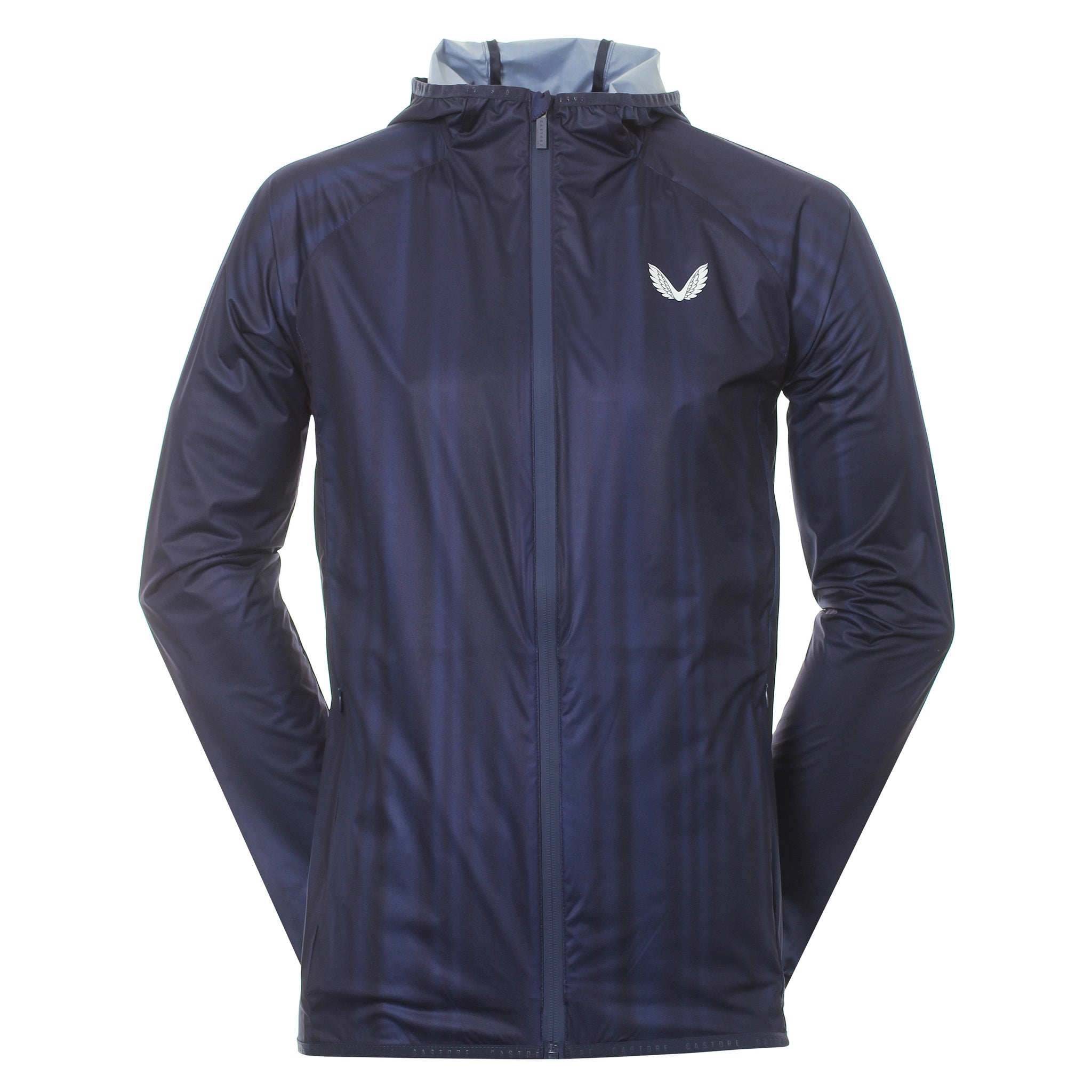 Navy running jacket clearance