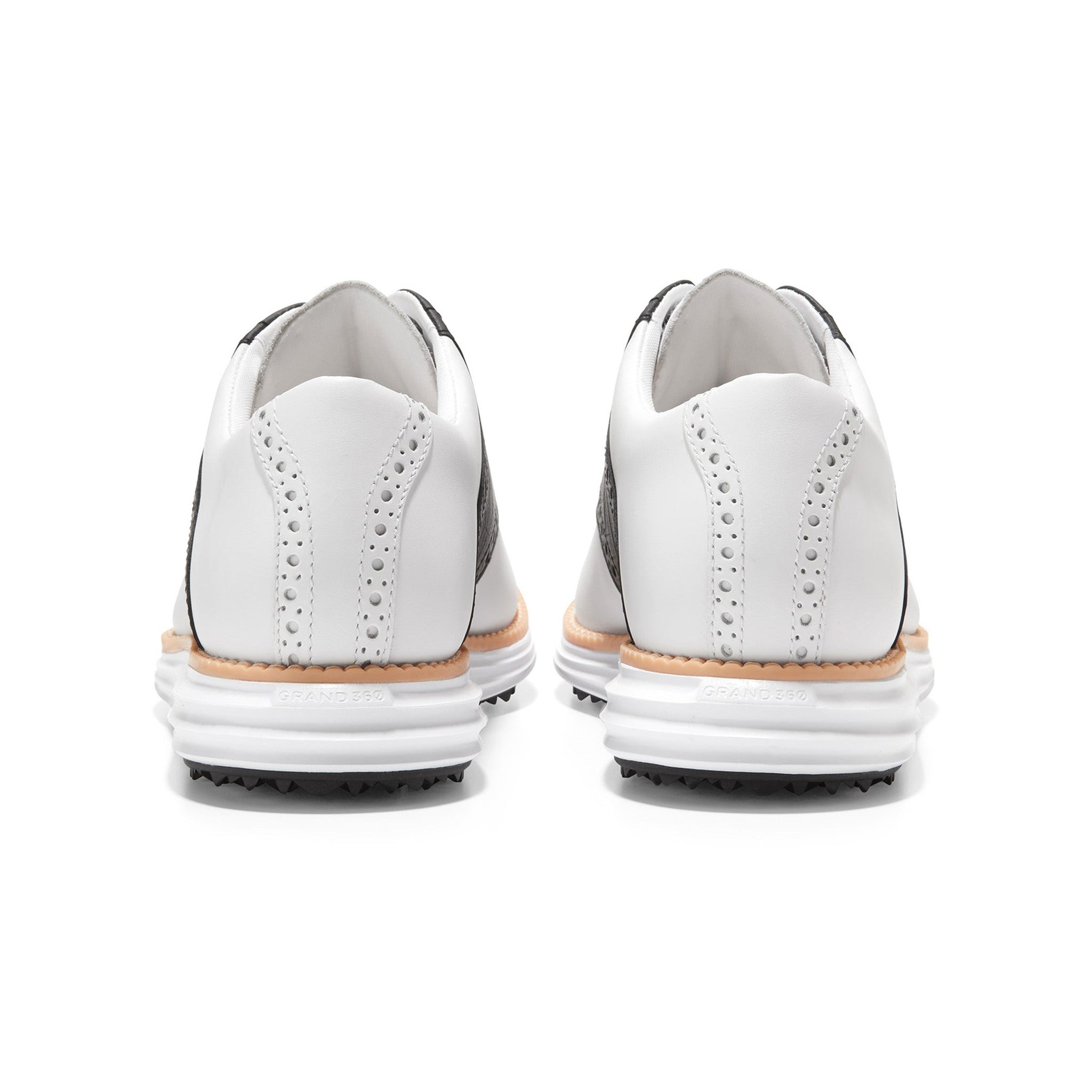 Cole Haan OriginalGrand Saddle Golf Shoes White/Black Croc 