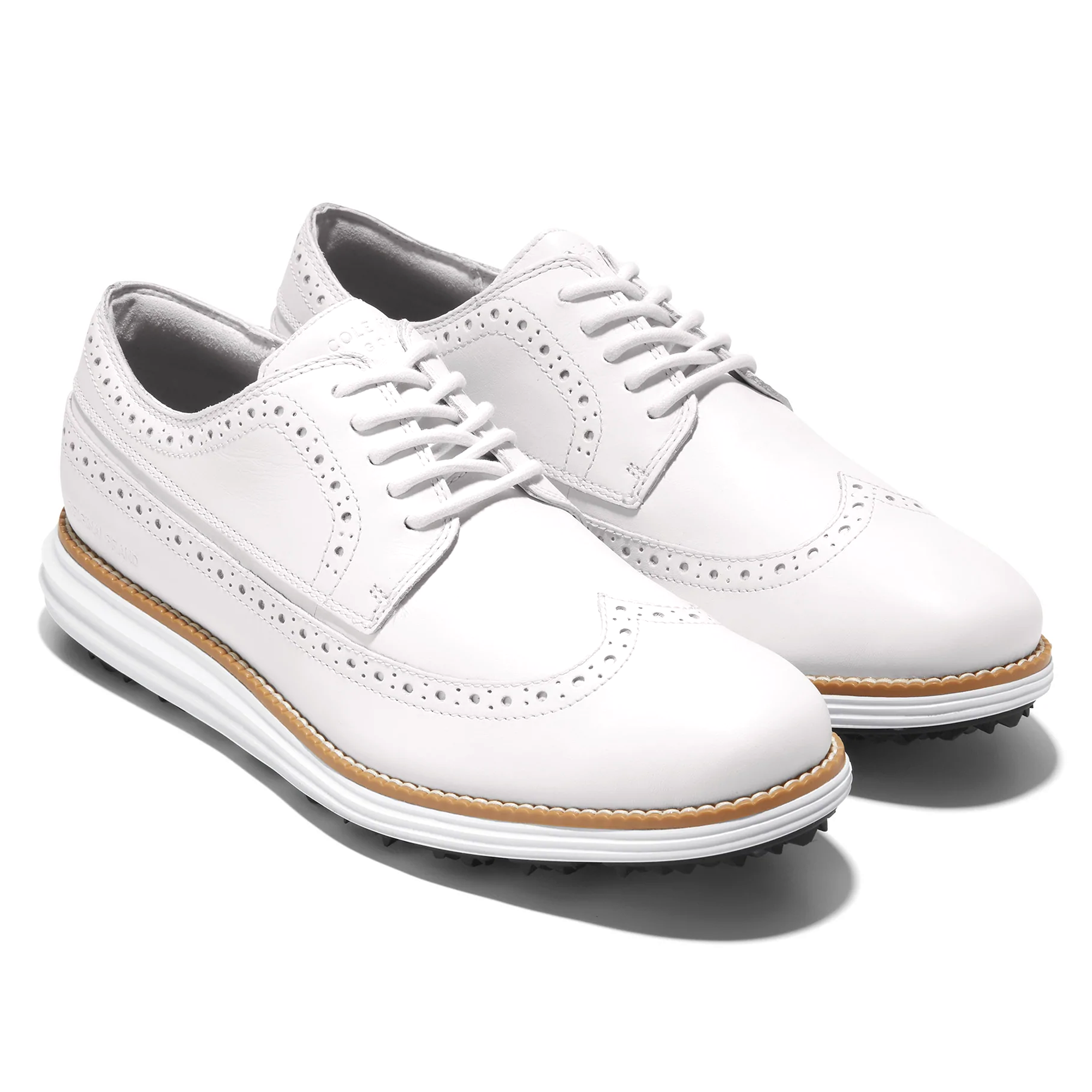 Cole Haan OriginalGrand Wing Ox Golf Shoes C37230 Optic White Natural ...