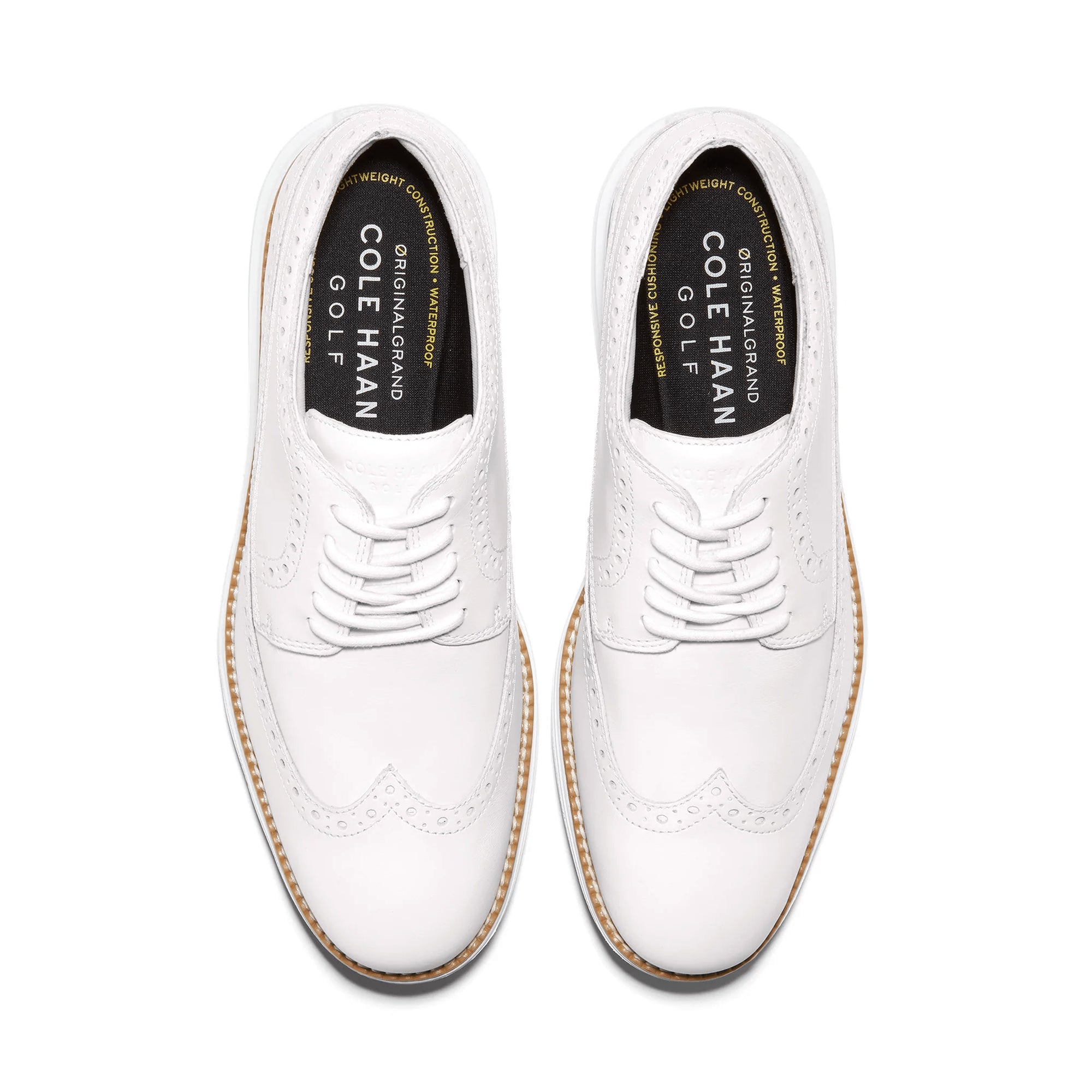 Cole Haan OriginalGrand Wing Ox Golf Shoes C37230 Optic White Natural Function18