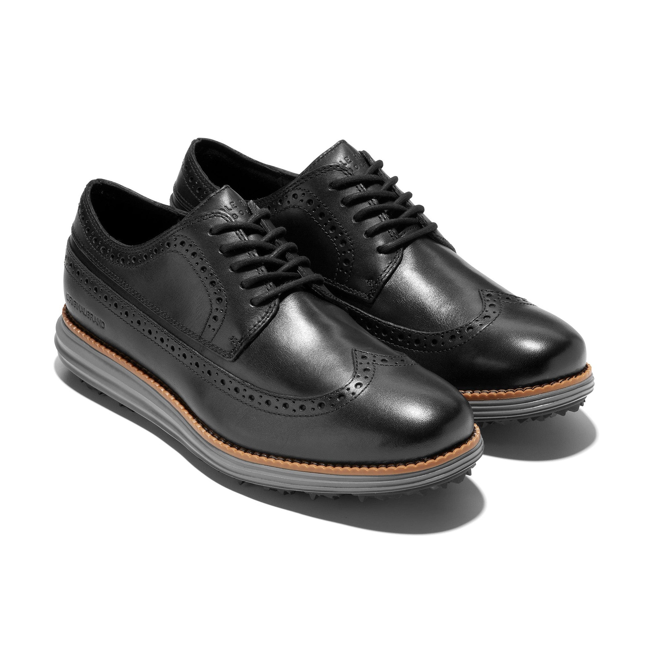 Cole Haan OriginalGrand Wing Ox Golf Shoes - Black/Quiet Shade