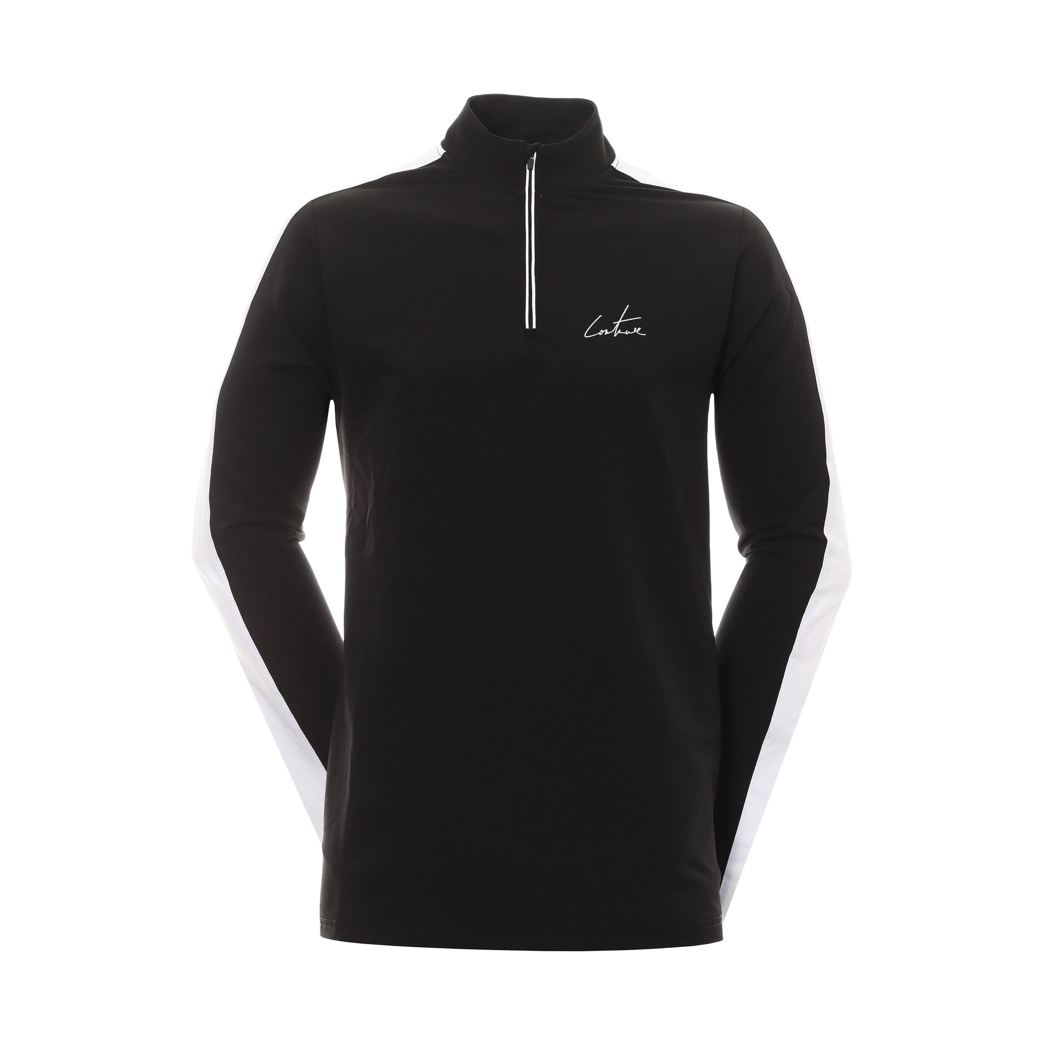 Couture Club Golf 1/4 Zip Shell Jacket Black/White