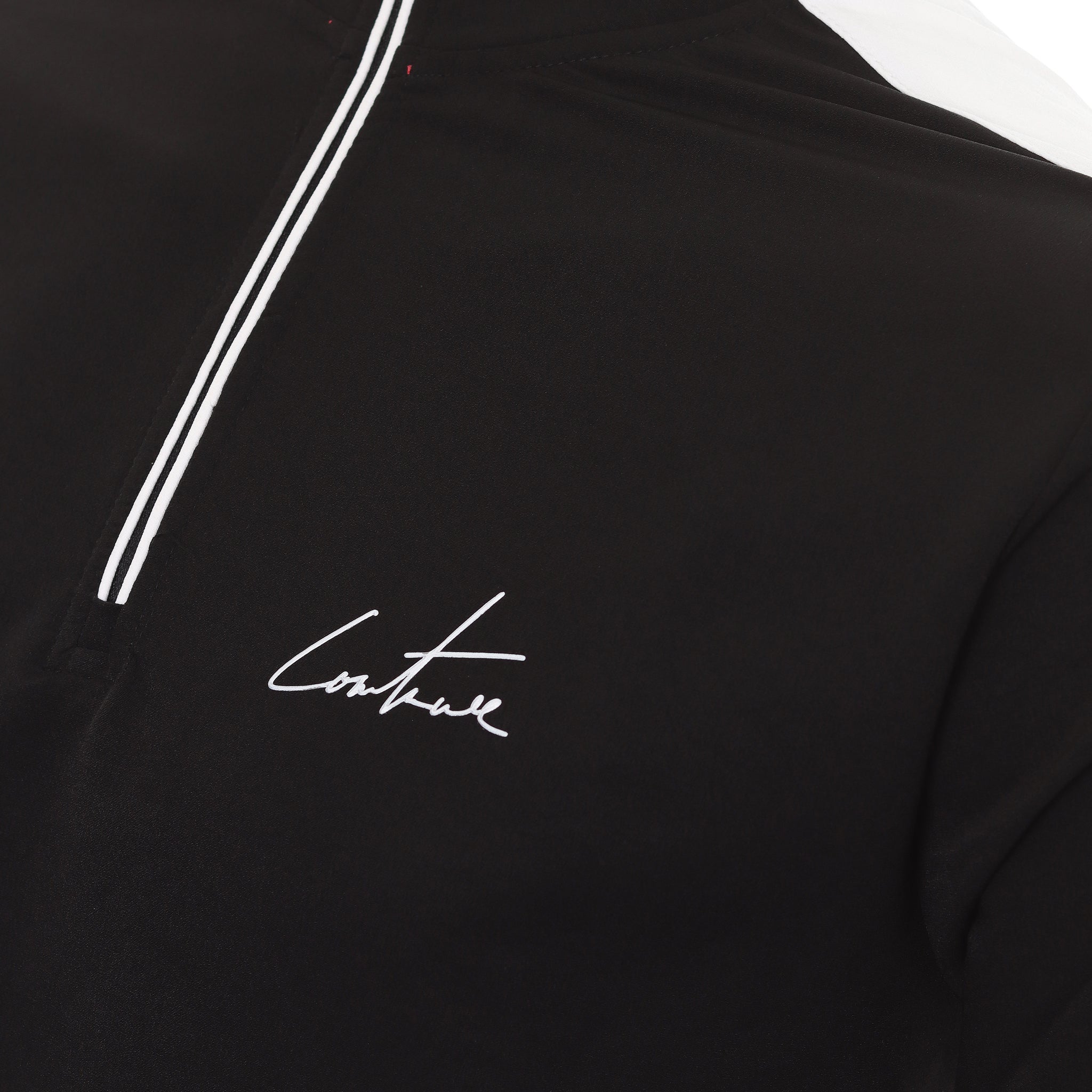 Couture Club Golf 1/4 Zip Shell Jacket Black/White