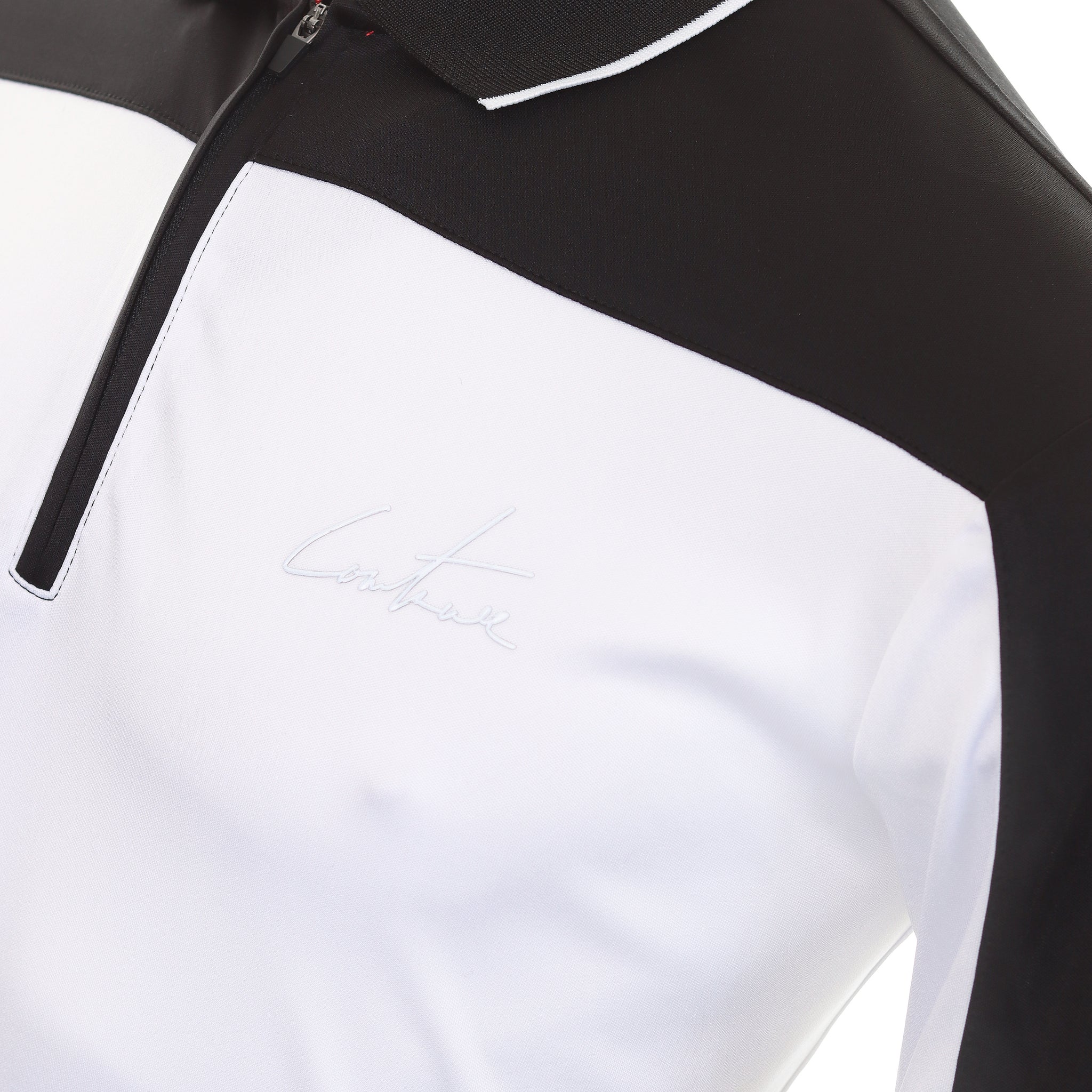 couture-club-golf-panelled-1-4-shirt-tccm1977-black-white