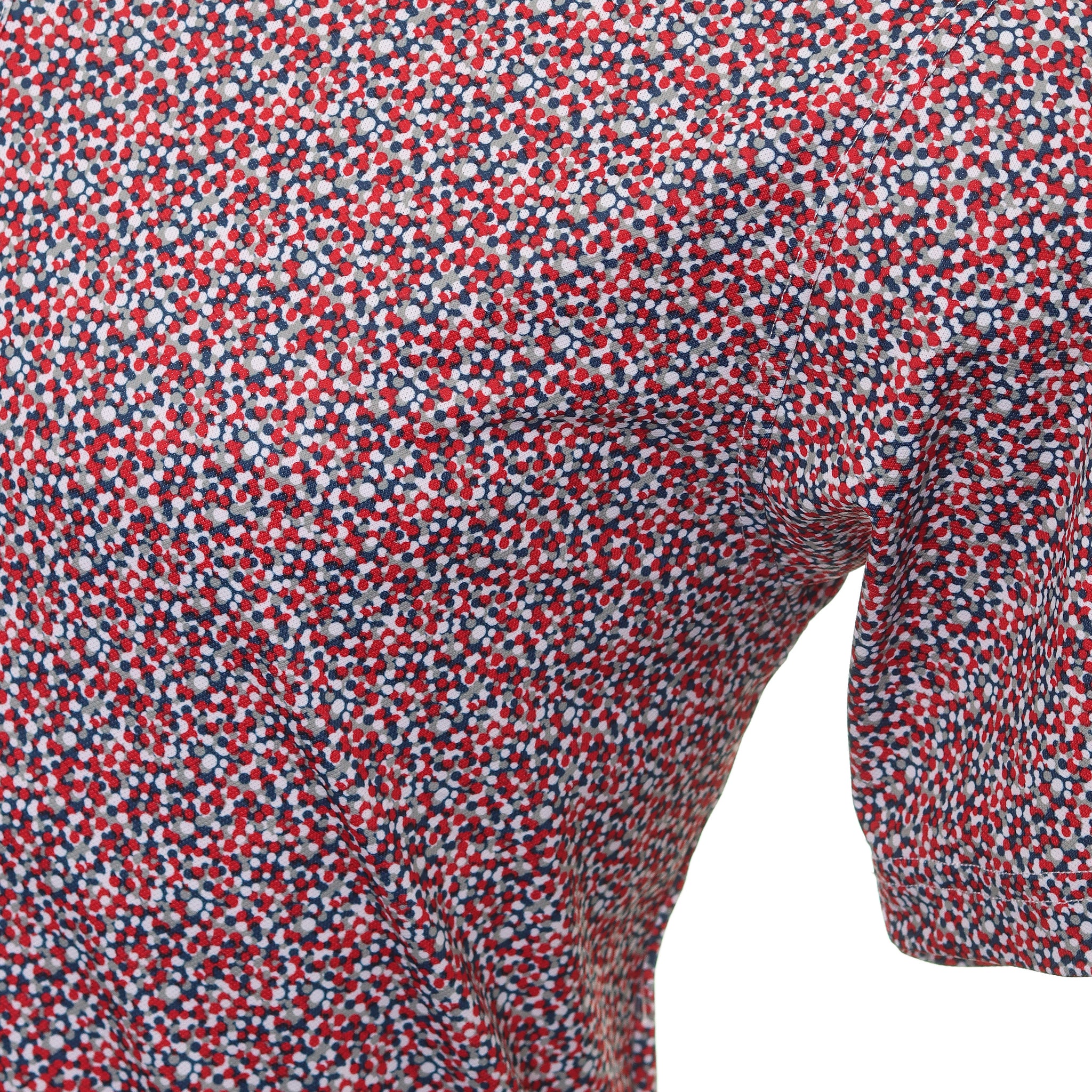 FootJoy Confetti Print Pique Golf Shirt 80089 Racing Red Function18