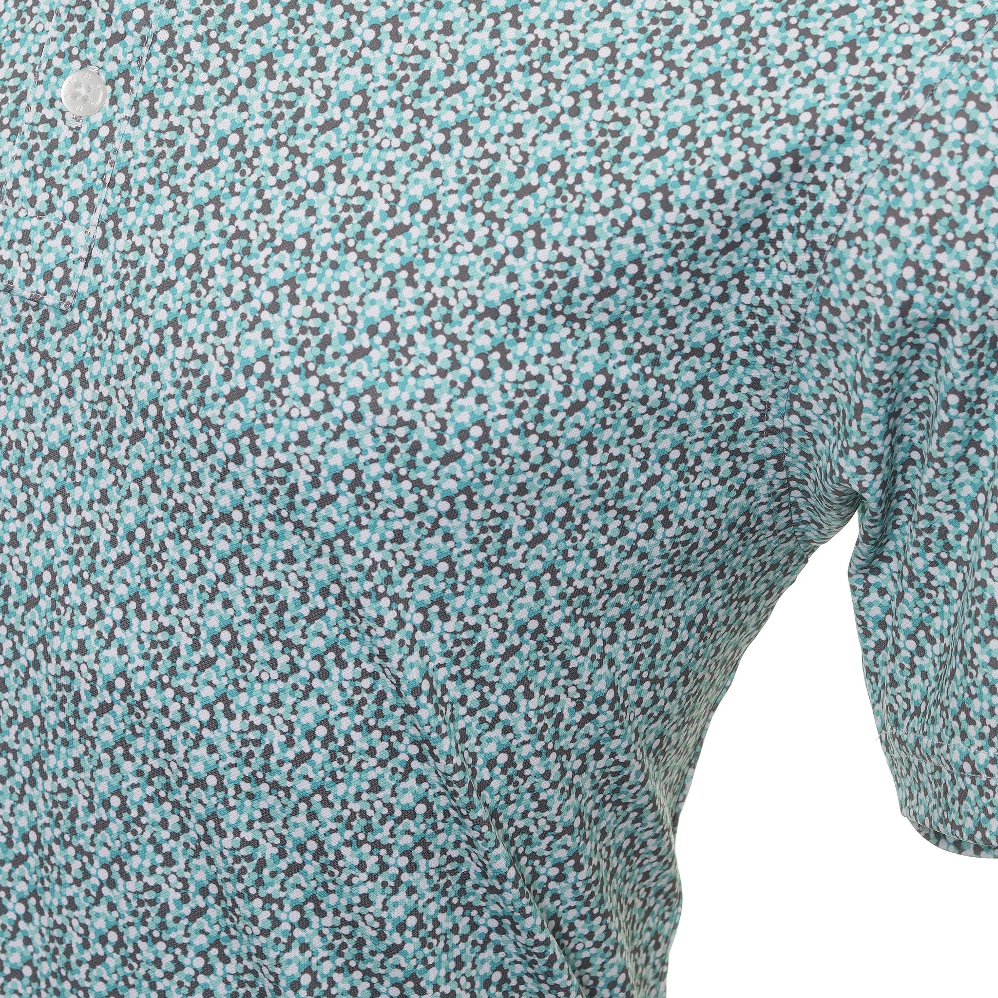 FootJoy Confetti Print Pique Golf Shirt 80090 Aqua Surf | Function18