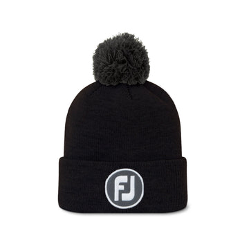 FootJoy FJ Solid Pom Pom Bobble Hat Black 0