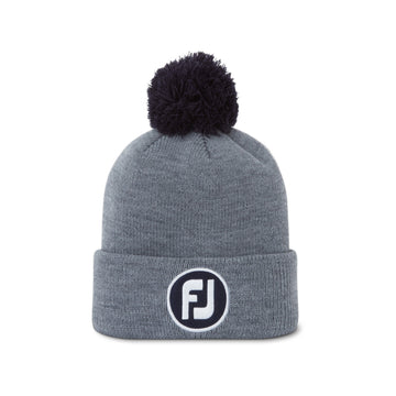 FootJoy FJ Solid Pom Pom Bobble Hat Heather Grey 0G