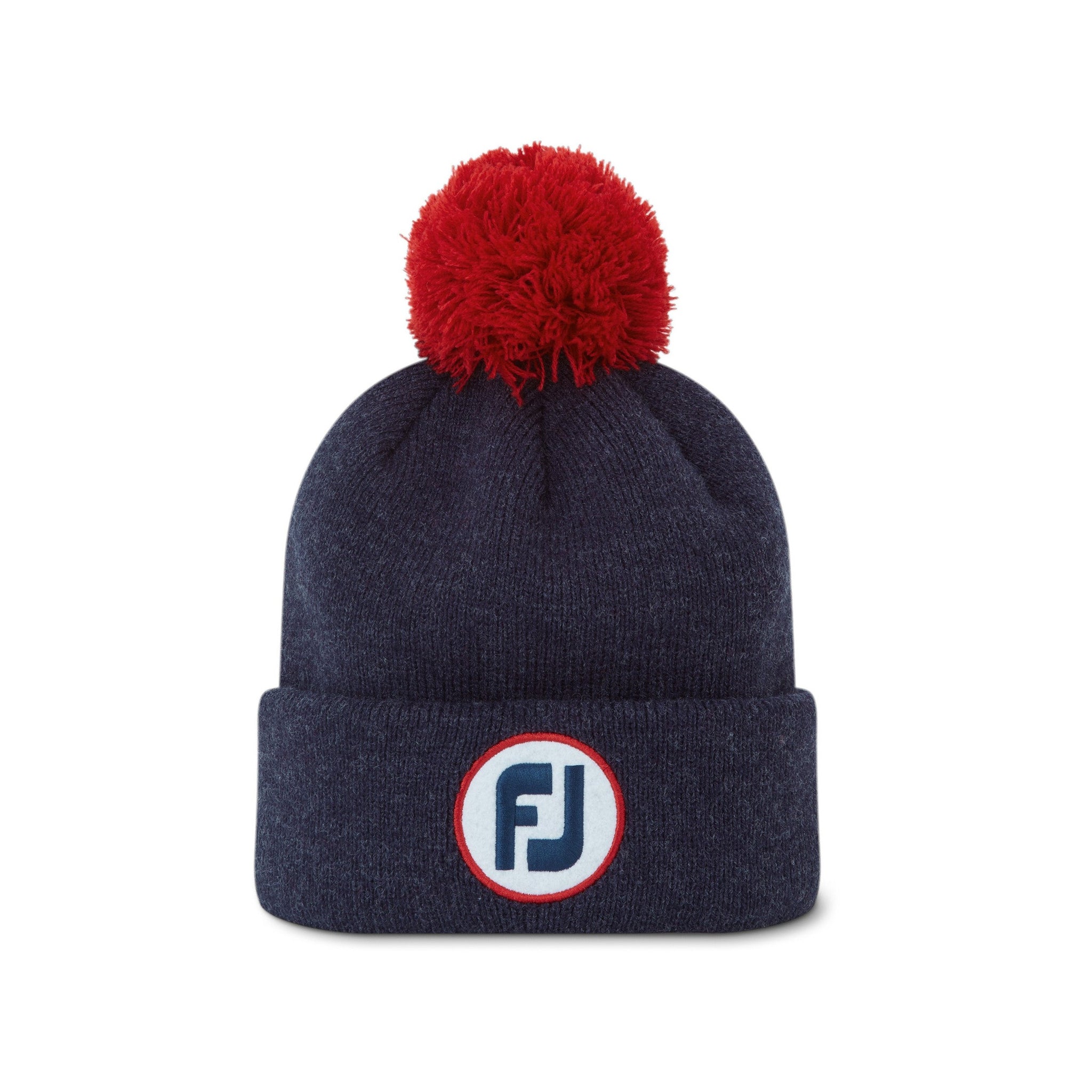 FootJoy FJ Solid Pom Pom Bobble Hat Heather Navy 4N