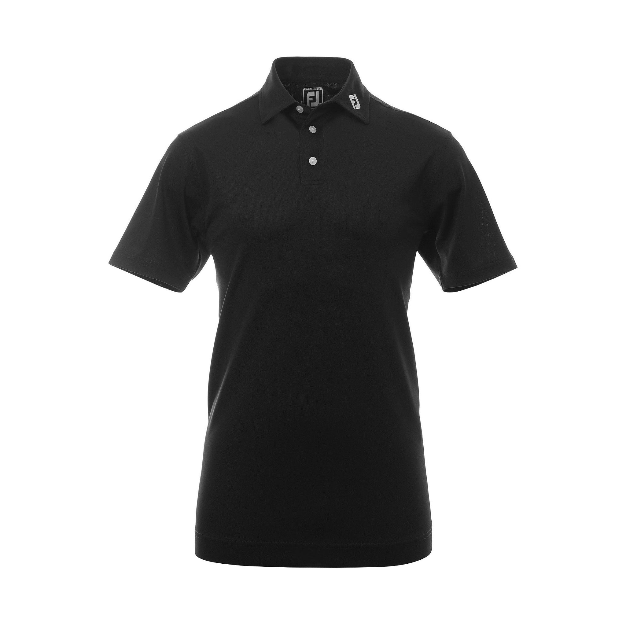 FootJoy Stretch Pique Solid Golf Shirt Black