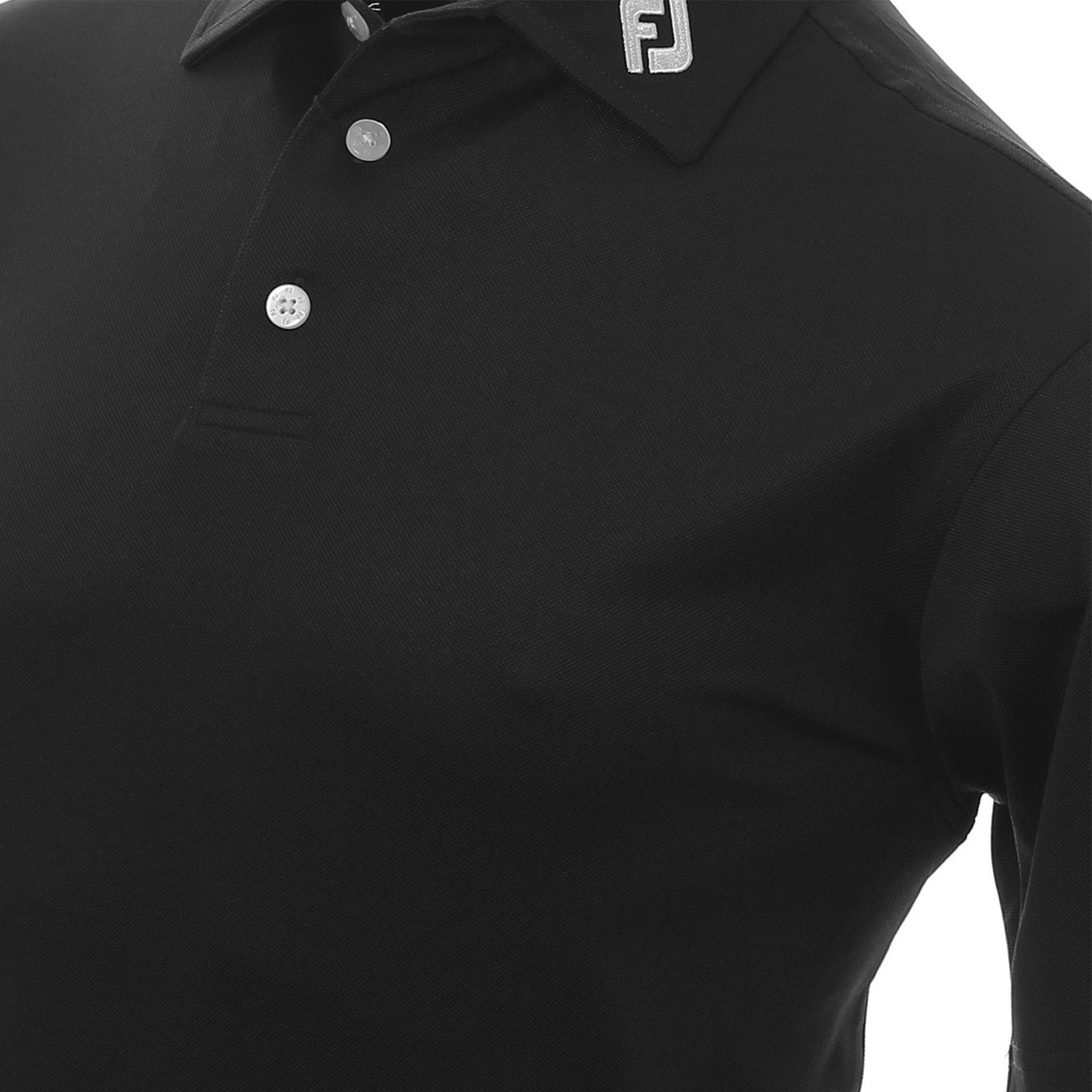 FootJoy Stretch Pique Solid Golf Shirt Black