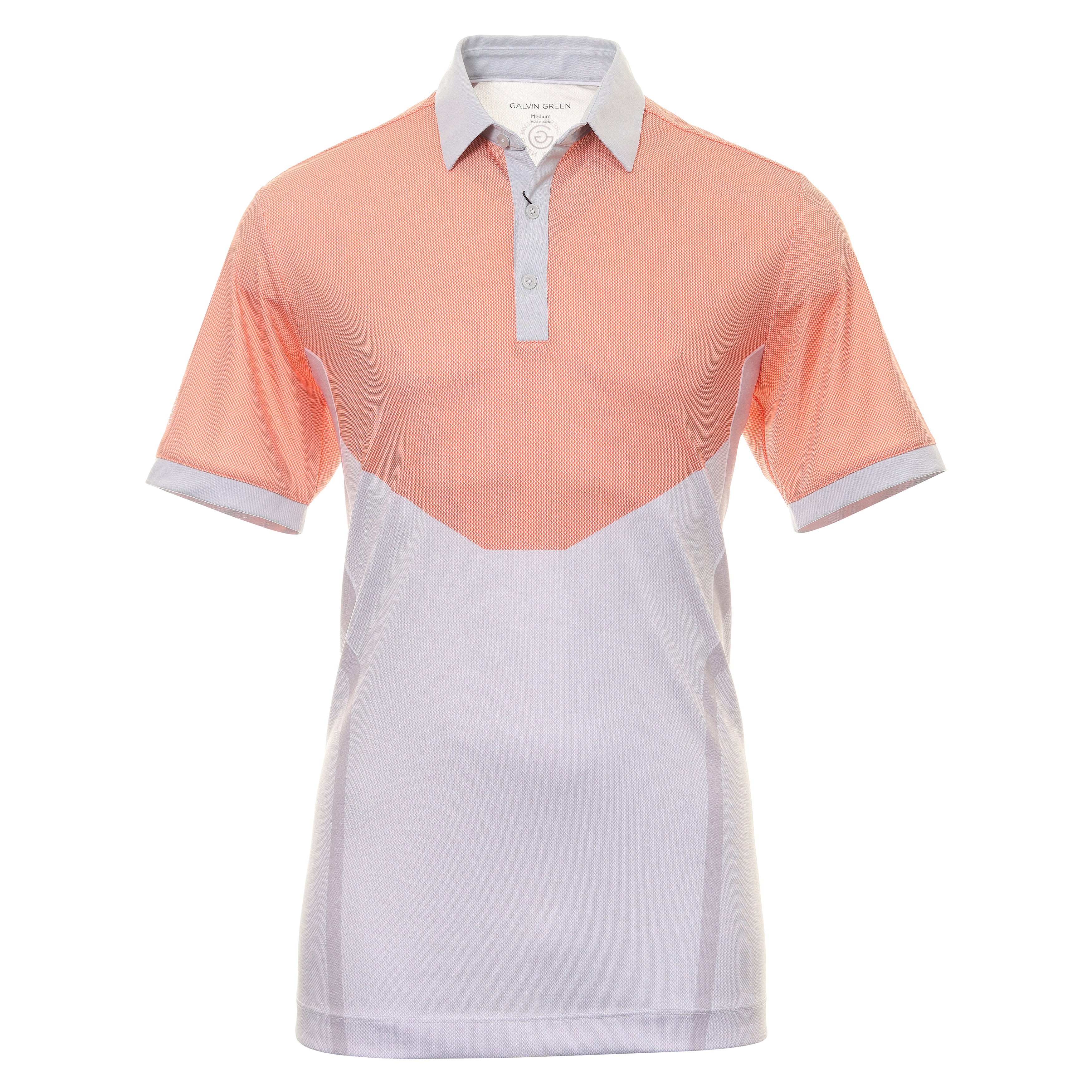 Galvin Green Mateus Ventil8+ Golf Shirt G1366 Orange Cool Grey White 57