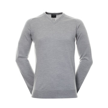 Galvin Green Carl V-Neck Sweater Grey Melange 9112