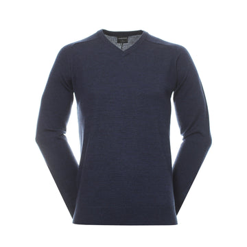 Galvin Green Carl V-Neck Sweater Navy Melange 9111