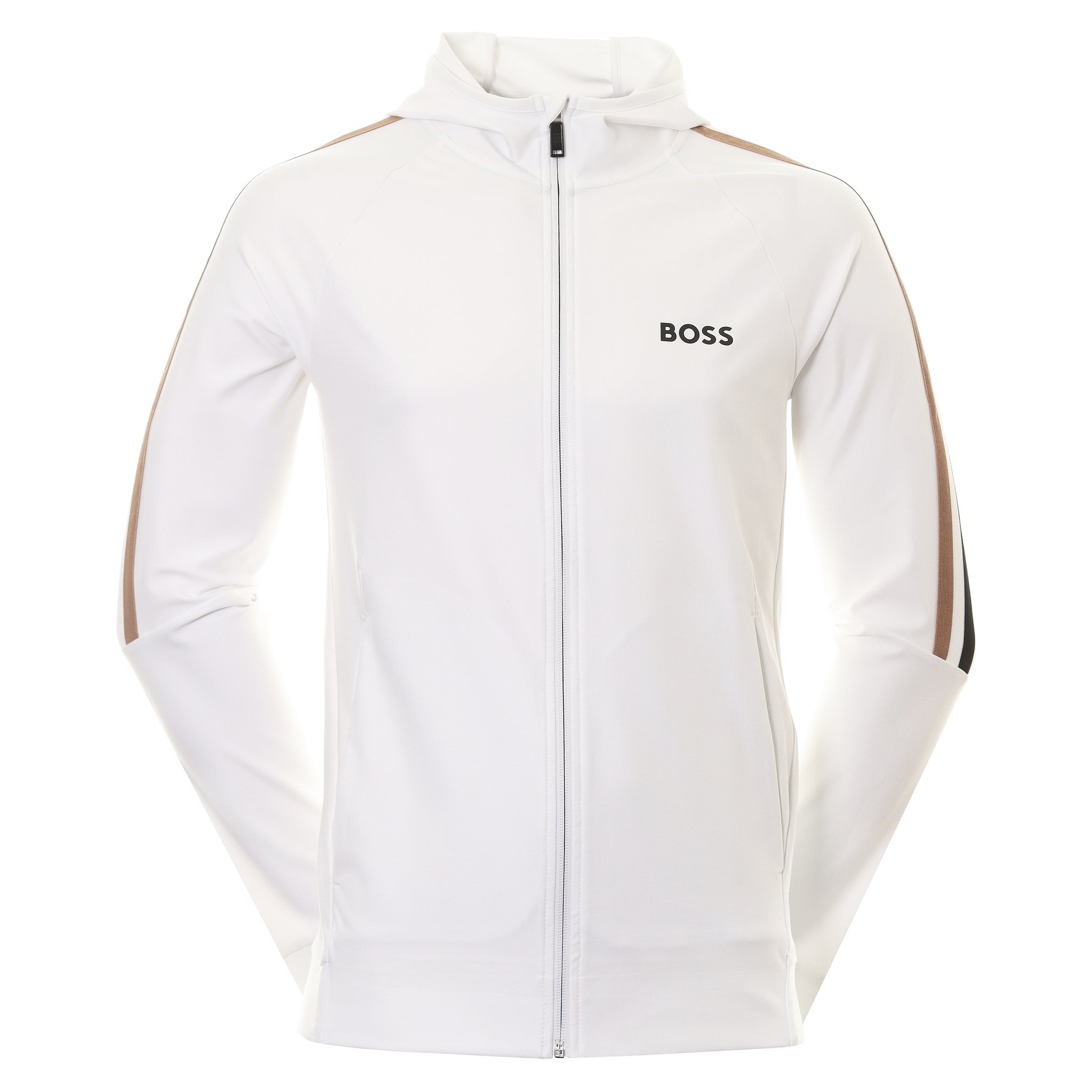 hugo boss white zip hoodie