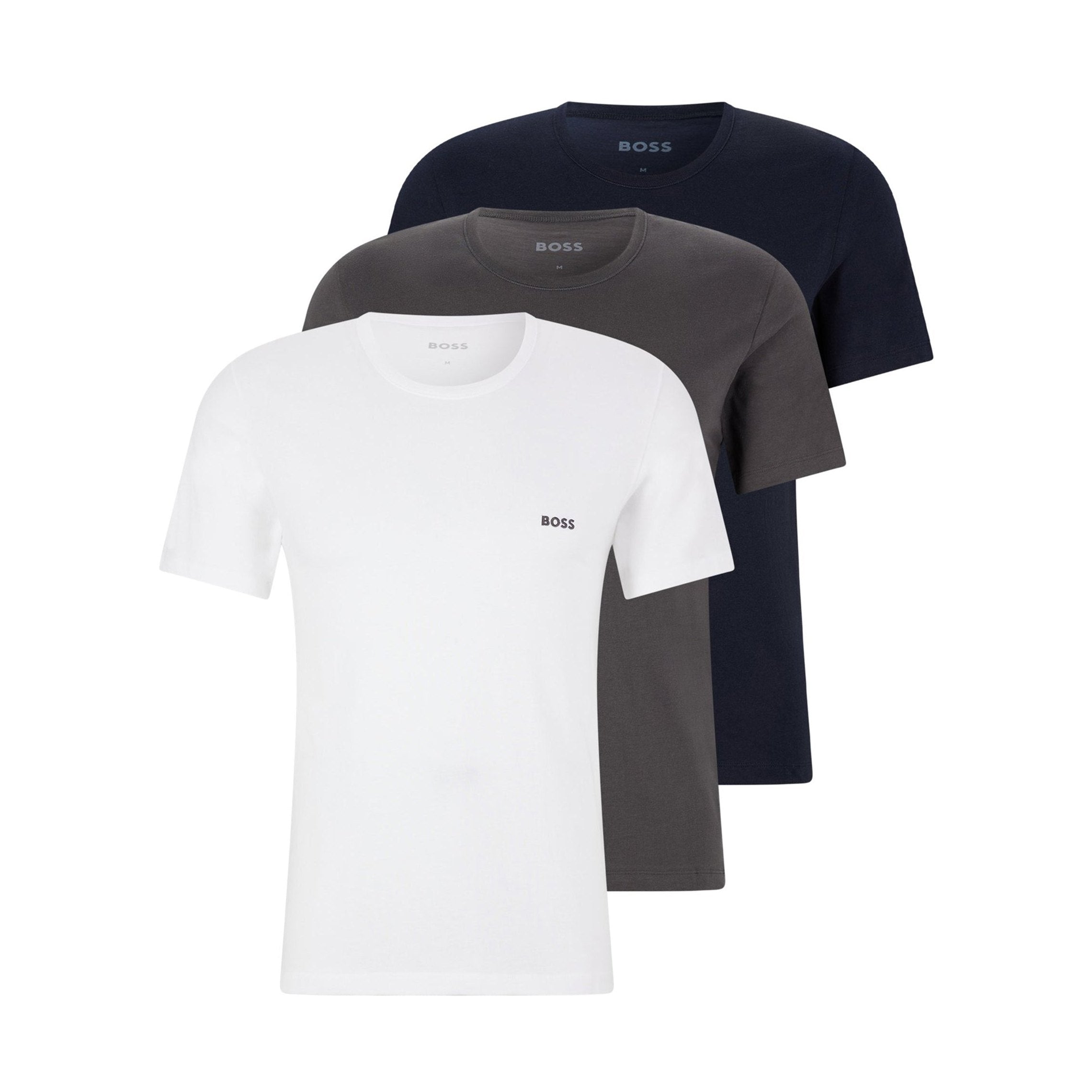 BOSS☆BOSS Bodywear 3-Pack Cotton 長袖 Tシャツ 3枚組【UK発】 BOSS - Three-pack of V-neck T-shirts in cotton jersey - White