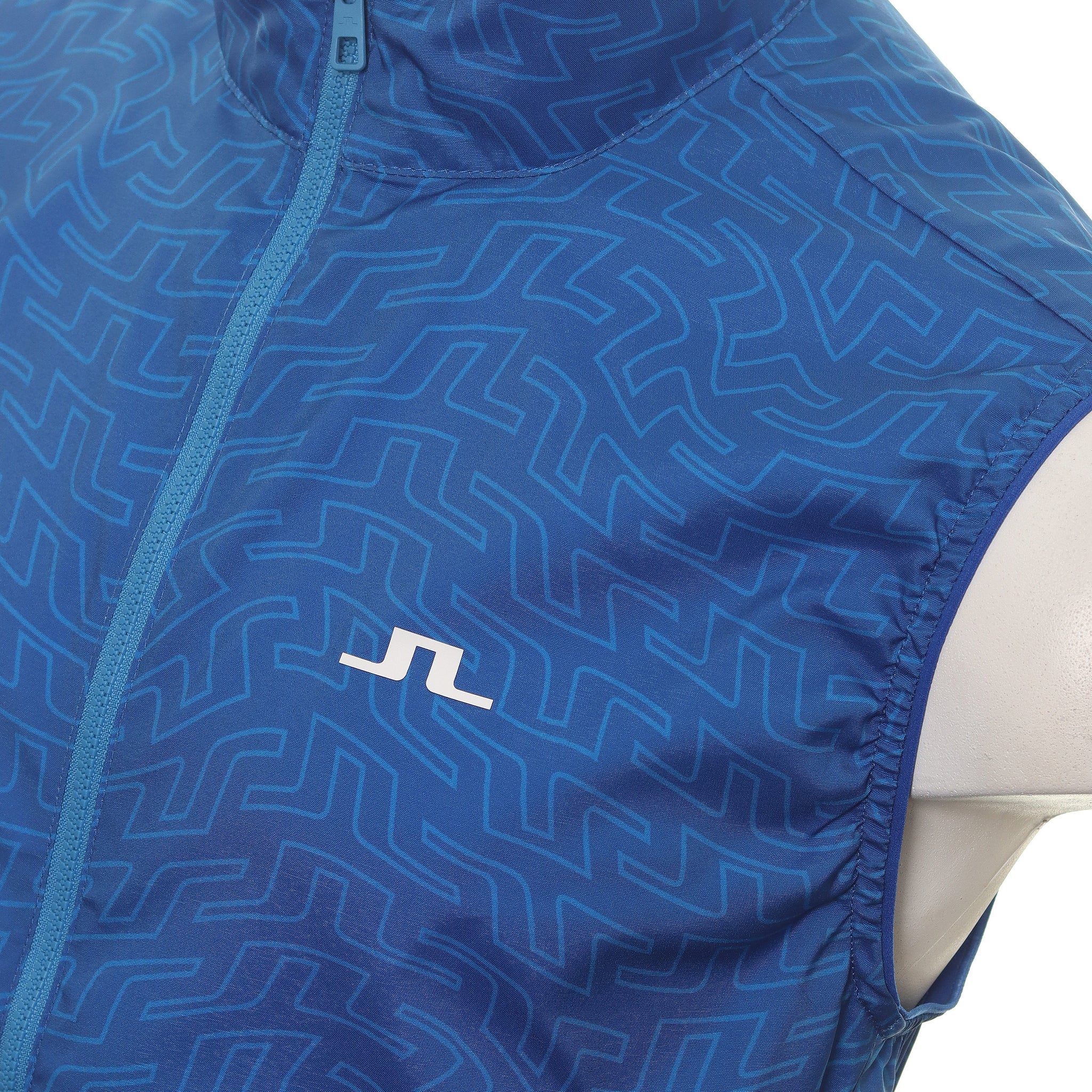 J.Lindeberg Golf Ash Light Print Packable Vest GMOW08119 Lapis Outline