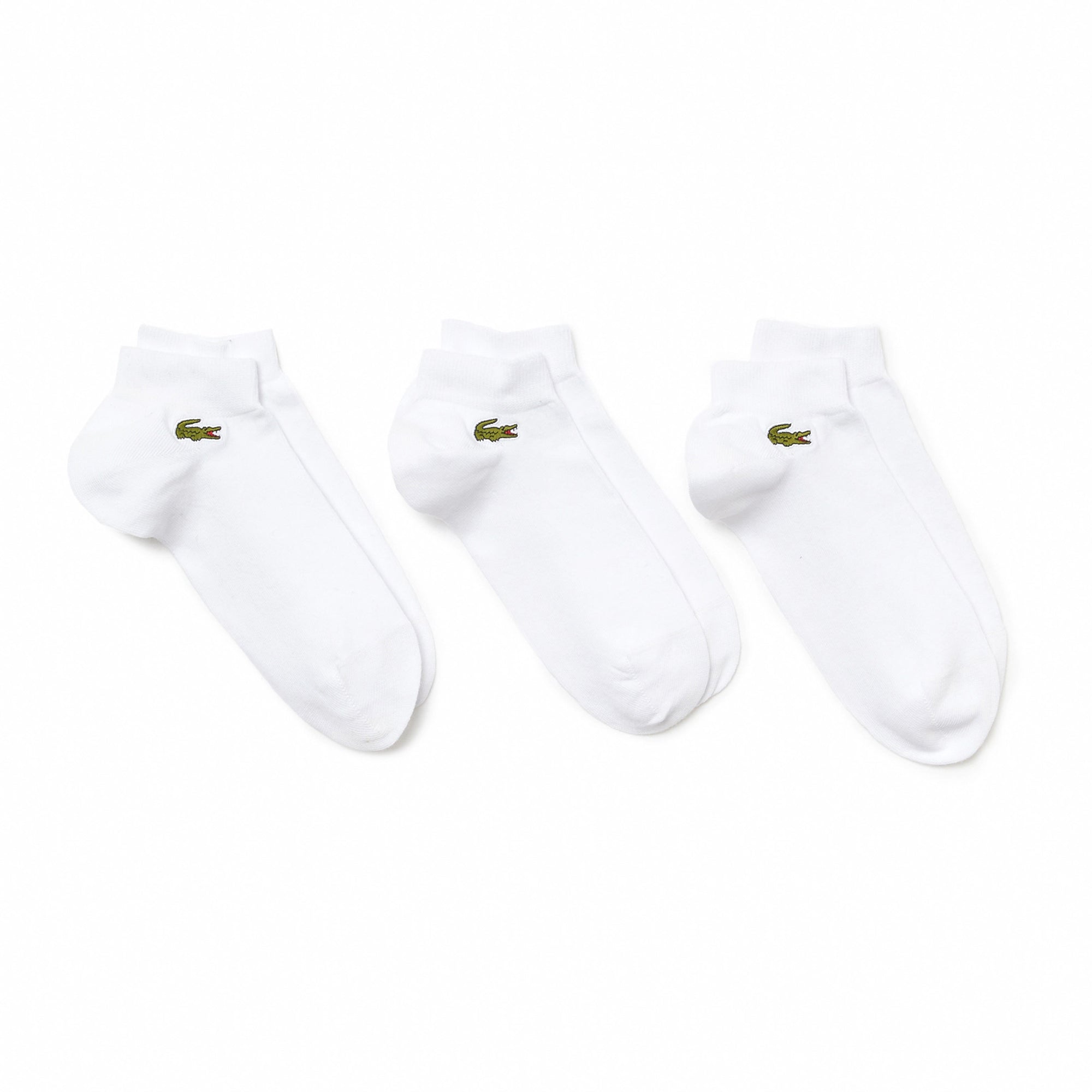 Lacoste 3 Pack Low Cut Socks RA4183 White Z92 | Function18