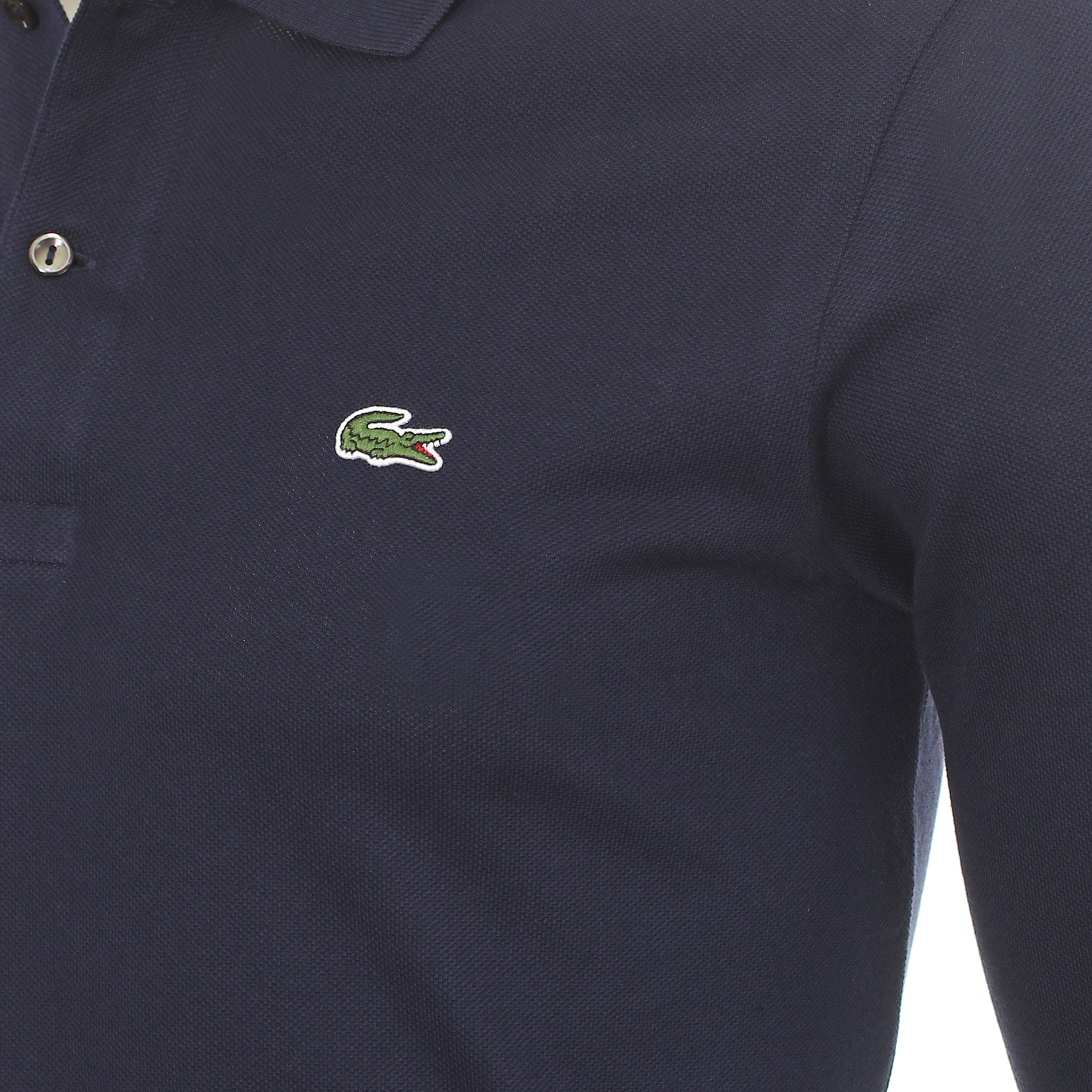 Lacoste Classic LS Pique Polo Shirt Navy 166