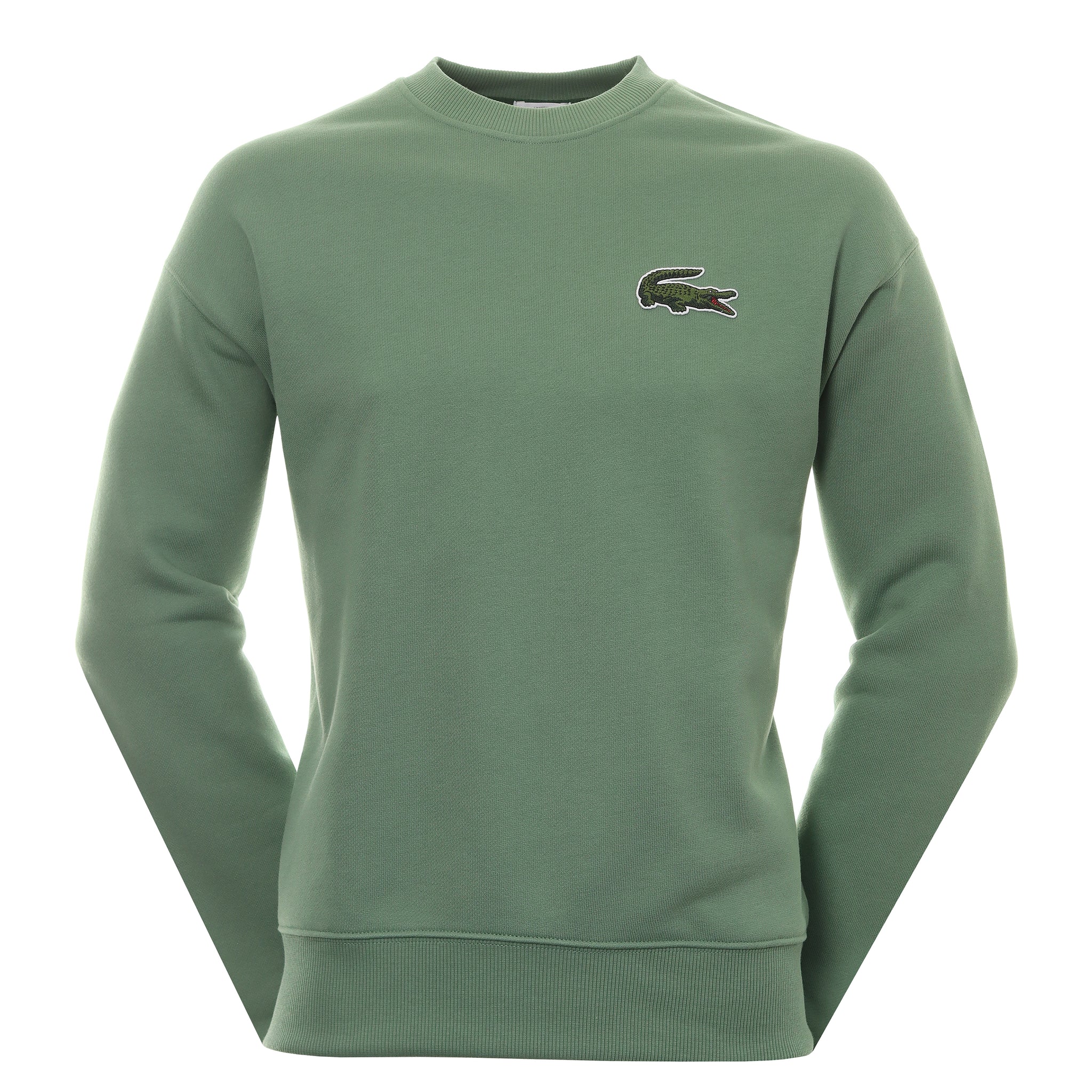 Lacoste Crew Neck Large Croc Sweater SH6405 Khaki Green KX5 | Function18 |  Restrictedgs
