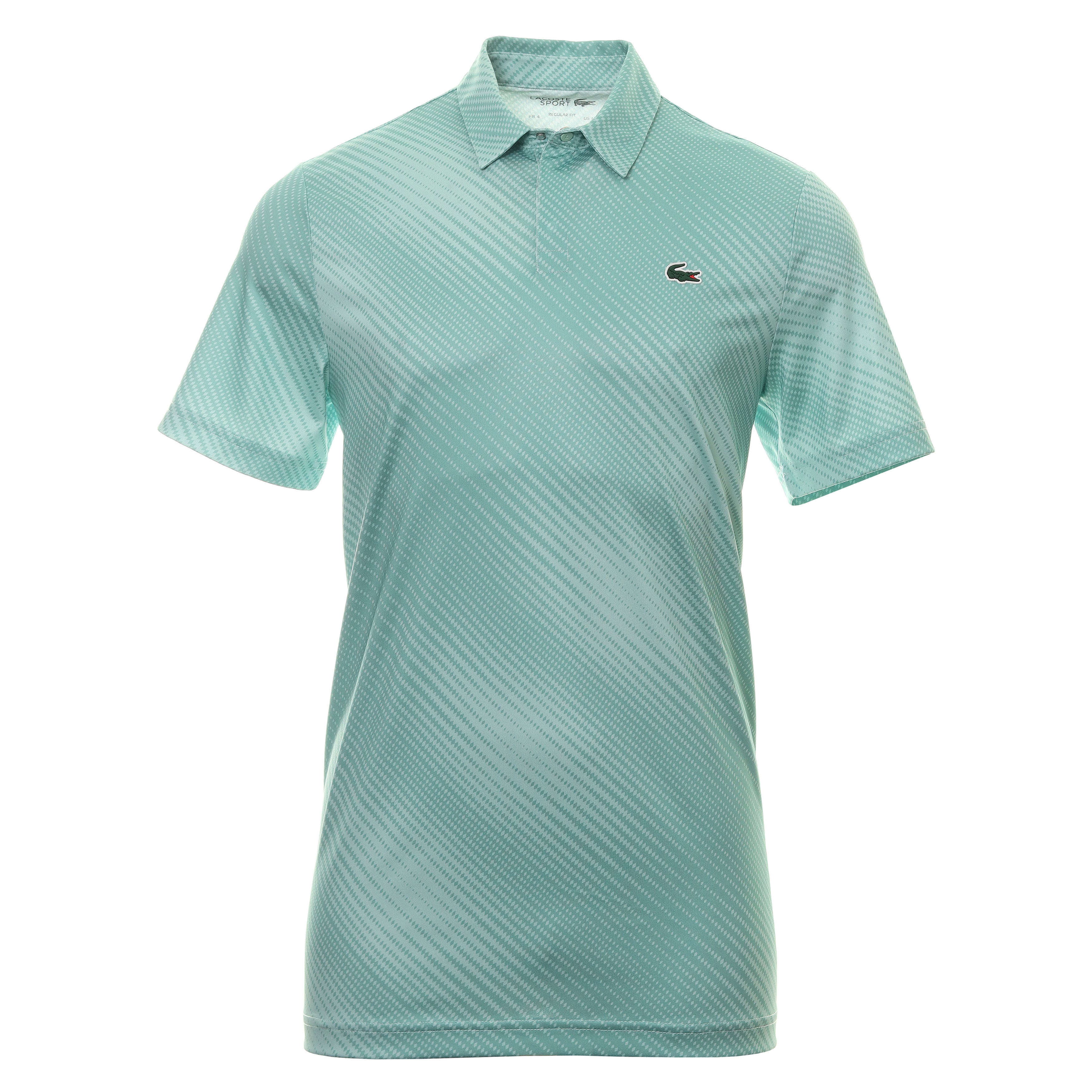 Lacoste Golf All Over Printed Polo Shirt DH5175 Light Green Green ZKI ...