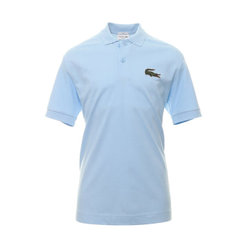 Lacoste Large Croc Pique Polo Shirt Blue HBP