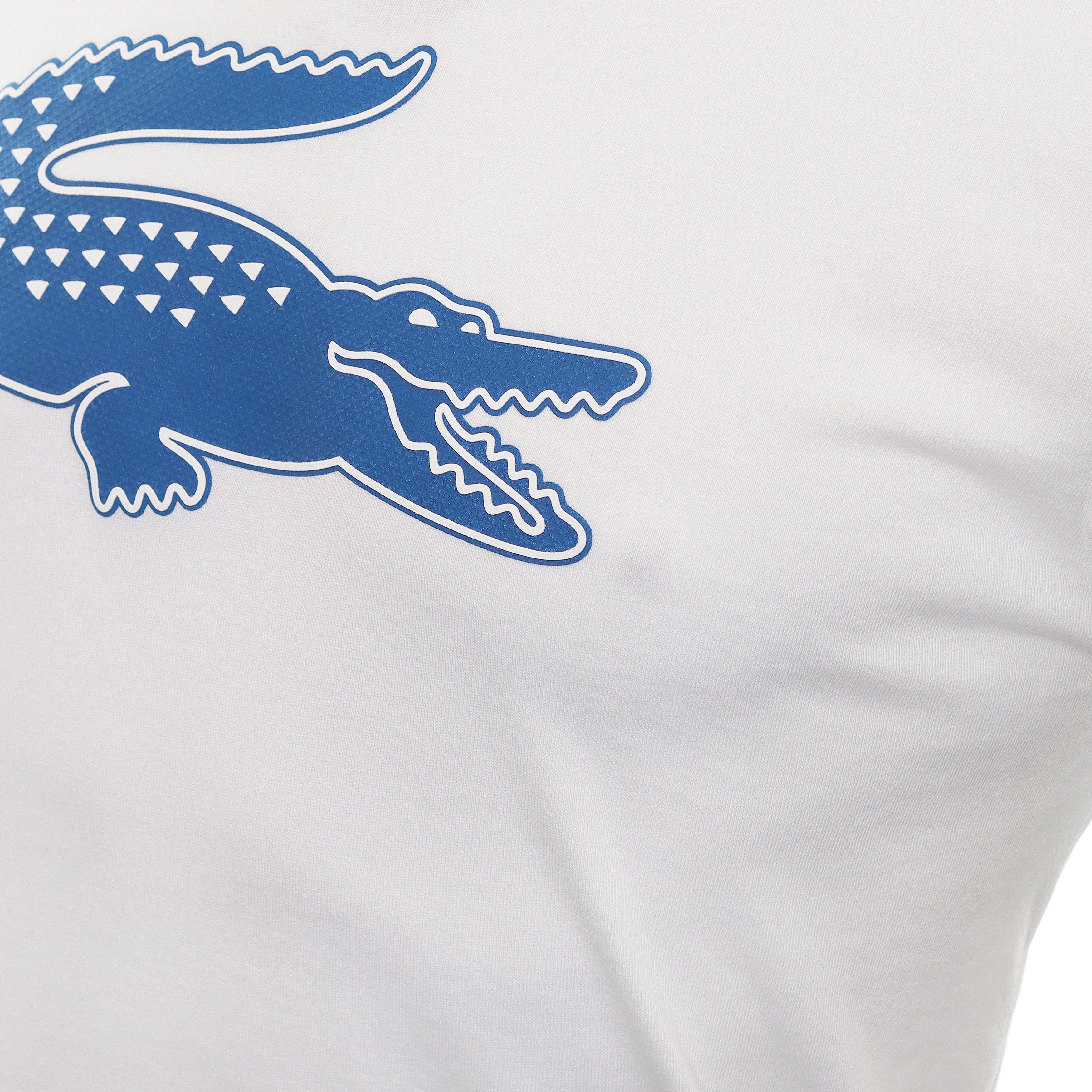 Lacoste Large Croc Print Tee Shirt TH2042 White Blue ANY | Function18 ...
