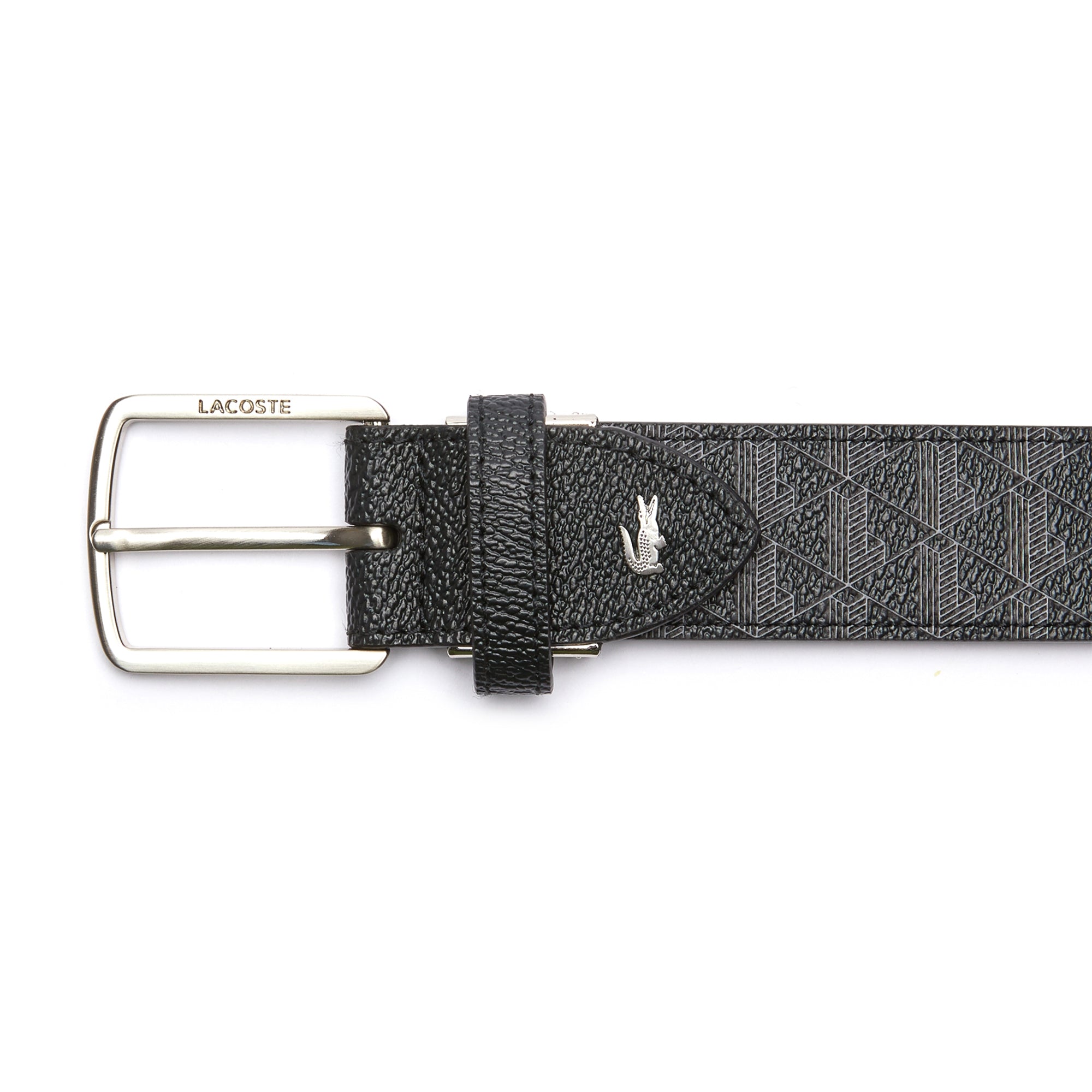 Lacoste Monogram Woven Fabric Belt RC4041 Black H45 | Function18