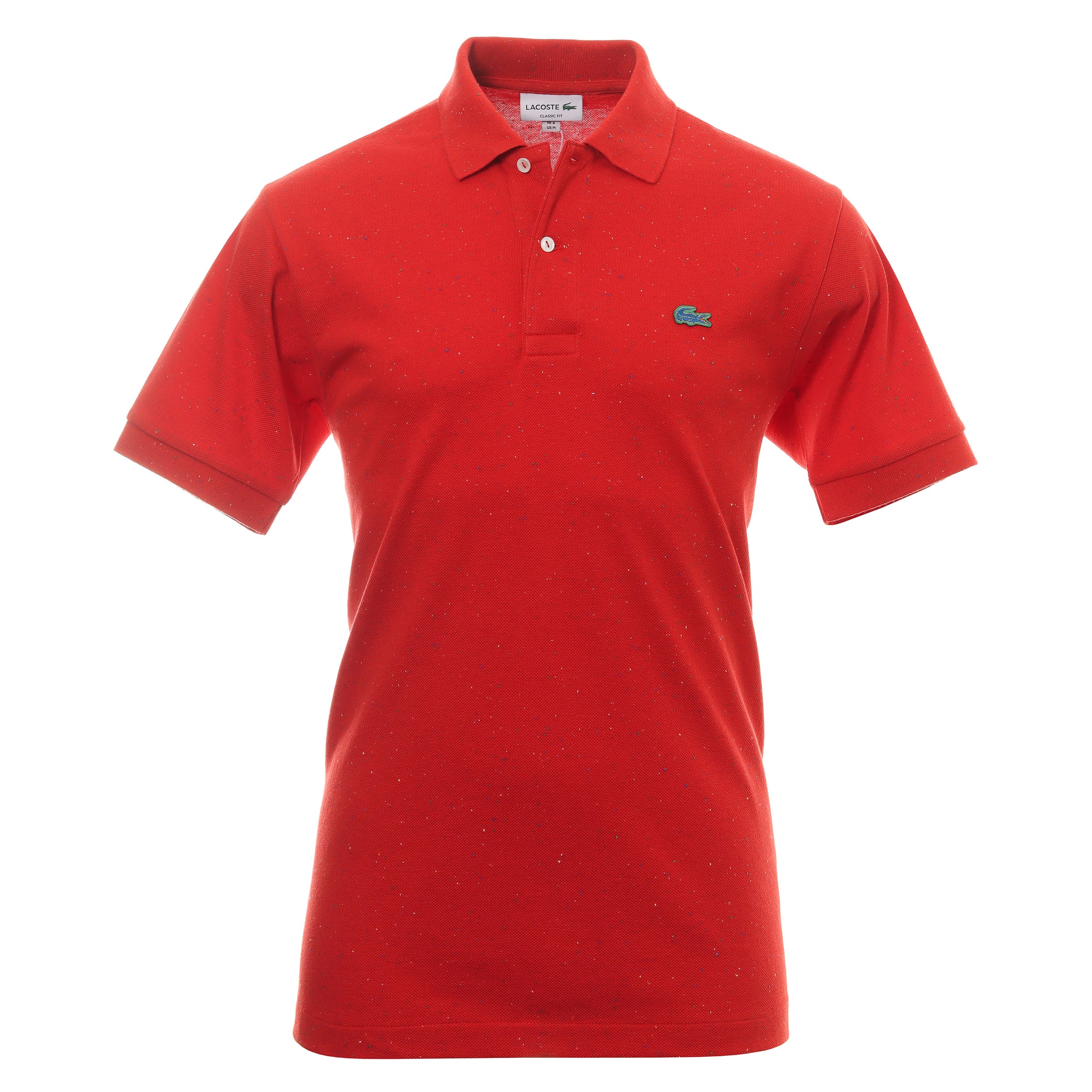 Lacoste Speckled Print Pique Polo Shirt PH2363 Red 7CQ | Function18 ...