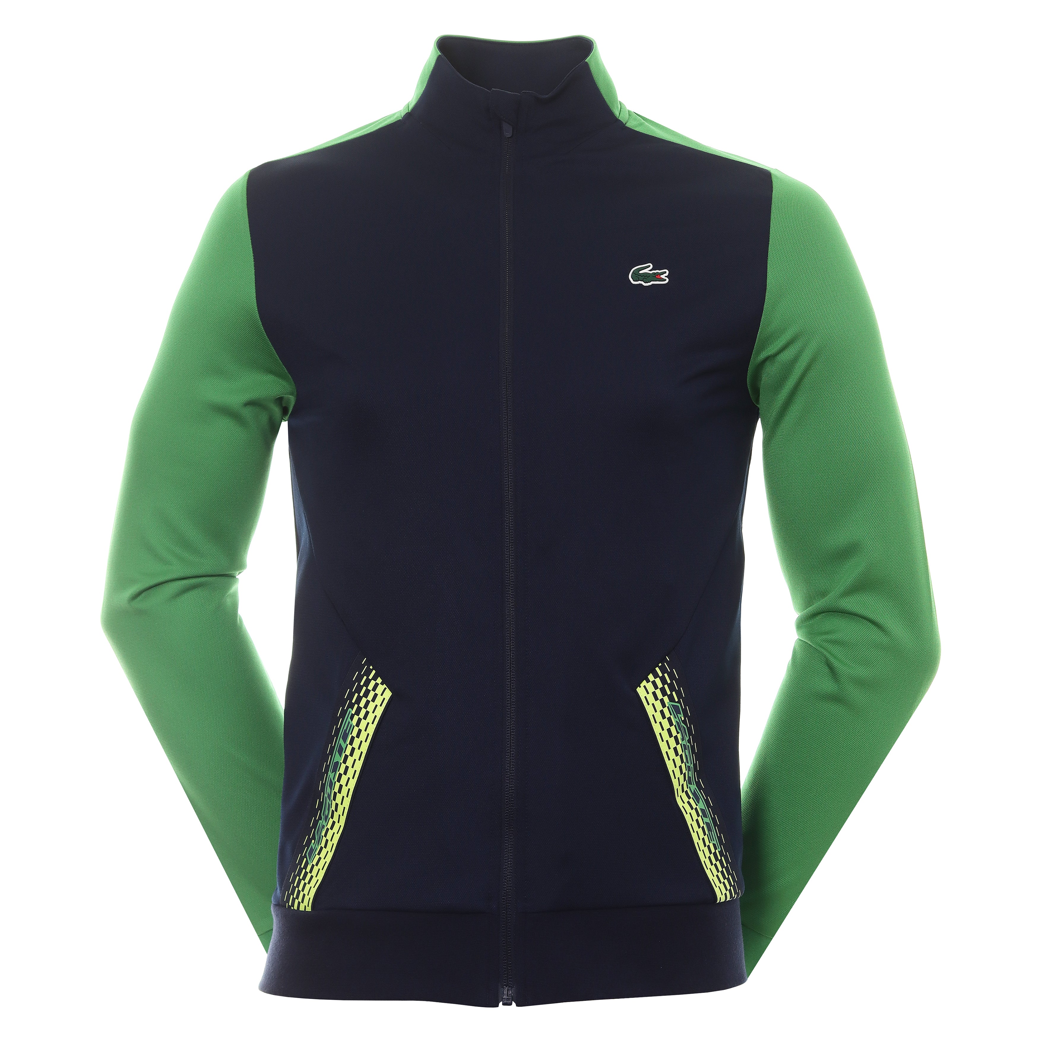 Lacoste Sport Blocked Full Zip Jacket SH5199 Navy Blue Green X21 ...