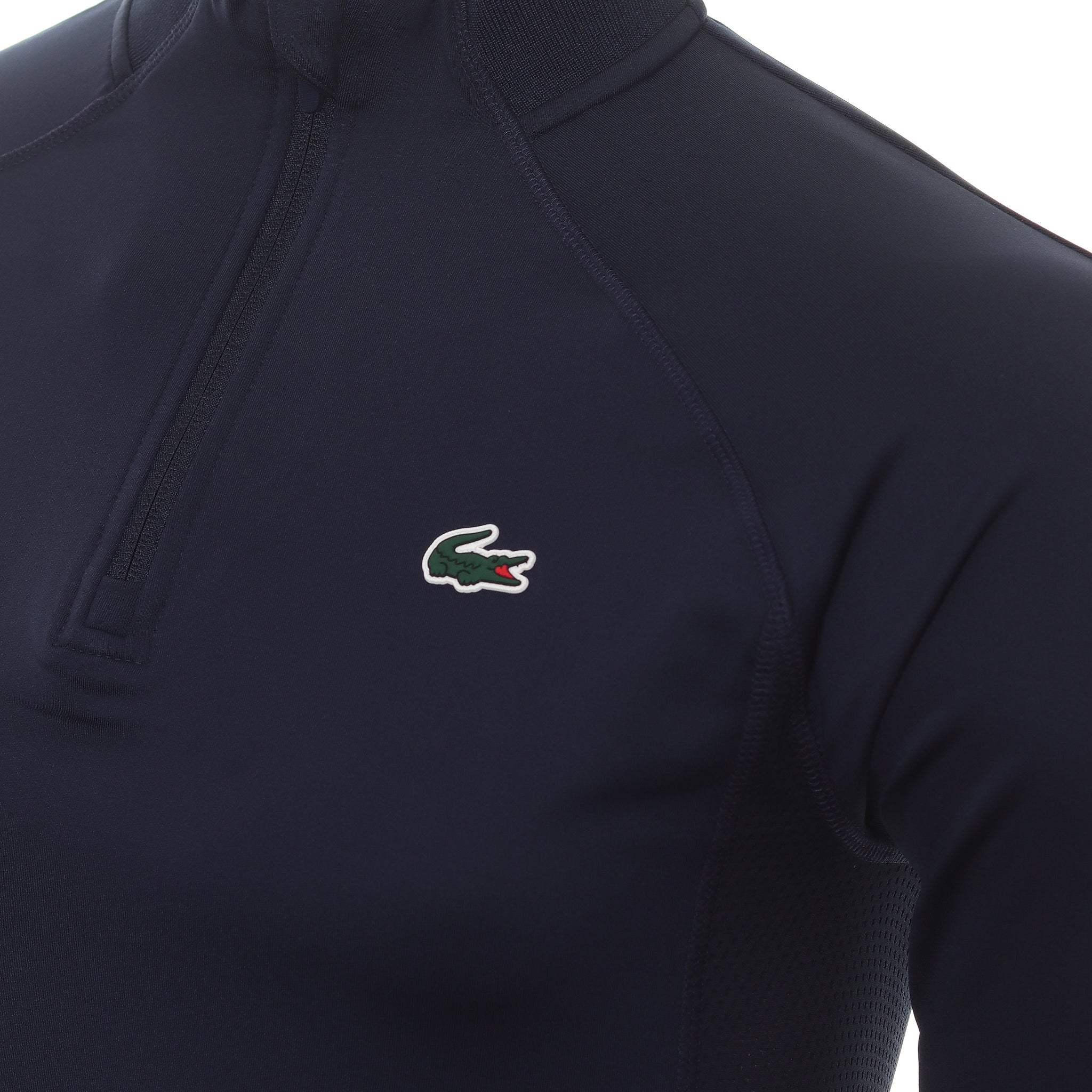 lacoste 1 4 zip black
