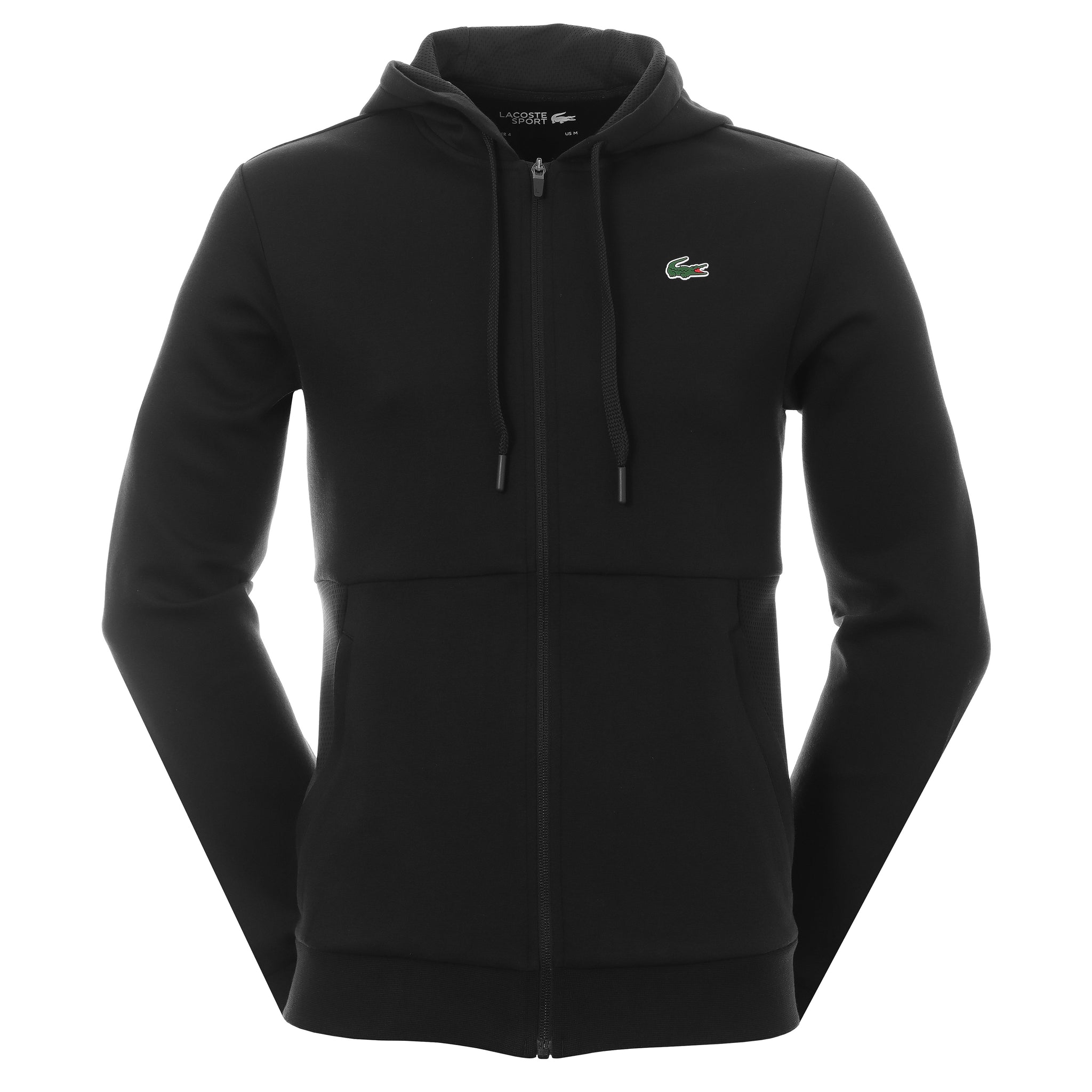 Lacoste sport hoodie black deals