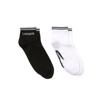 Lacoste 2 Pack Low Cut Socks Black/White 258