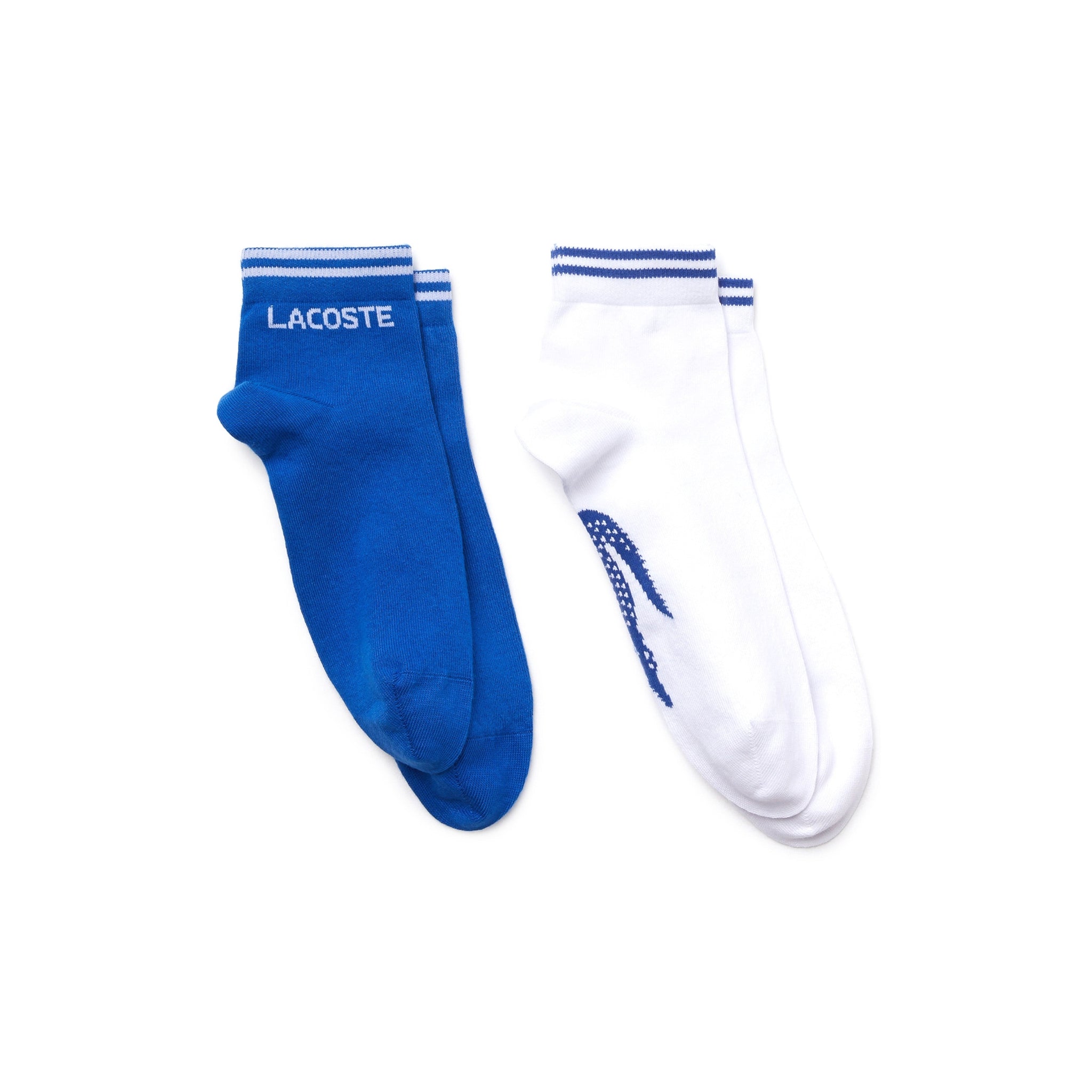 Lacoste 2 Pack Low Cut Socks Lazuli/White 7SB