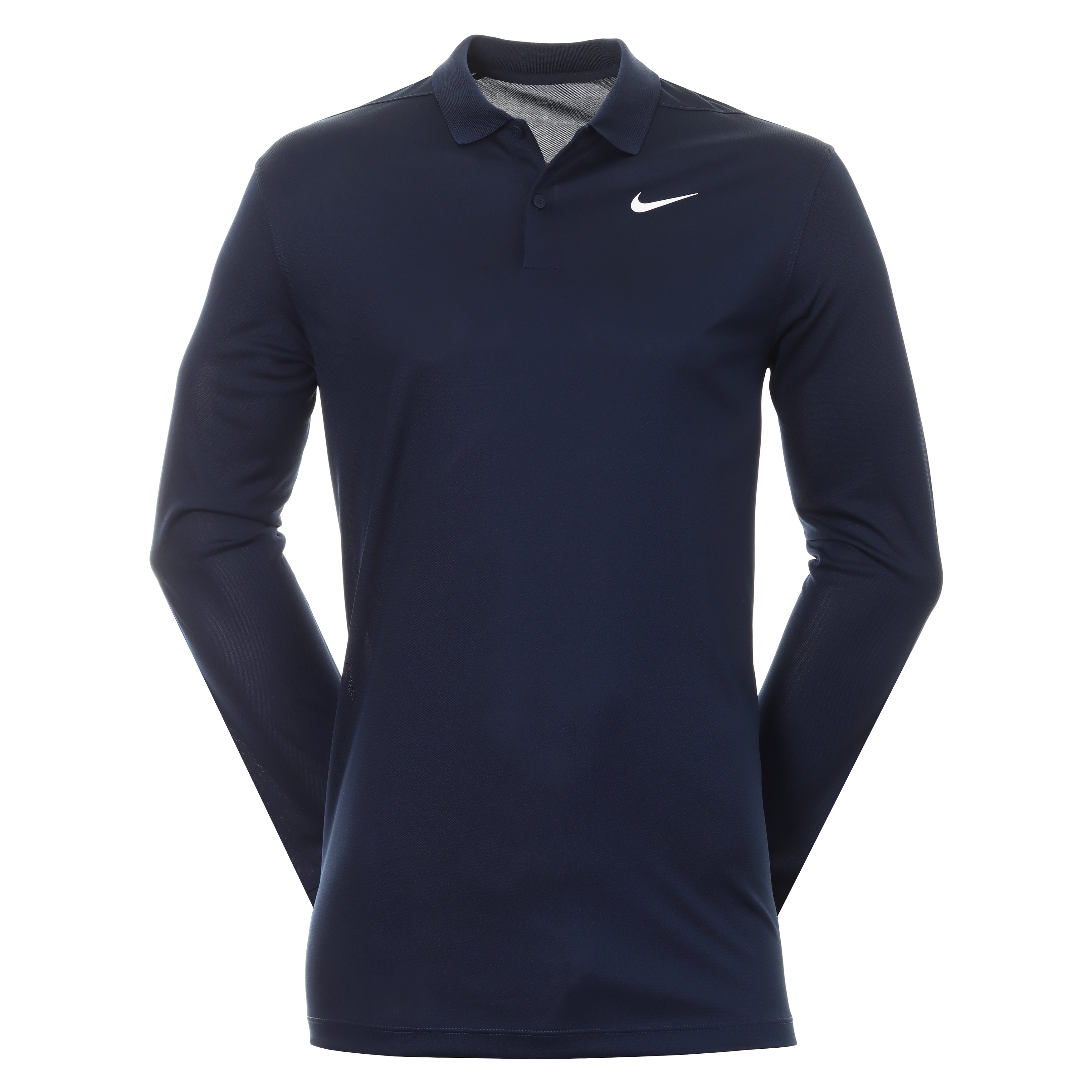 Nike Golf Dri-Fit Victory Solid Long Sleeved Shirt DN2344 College Navy ...