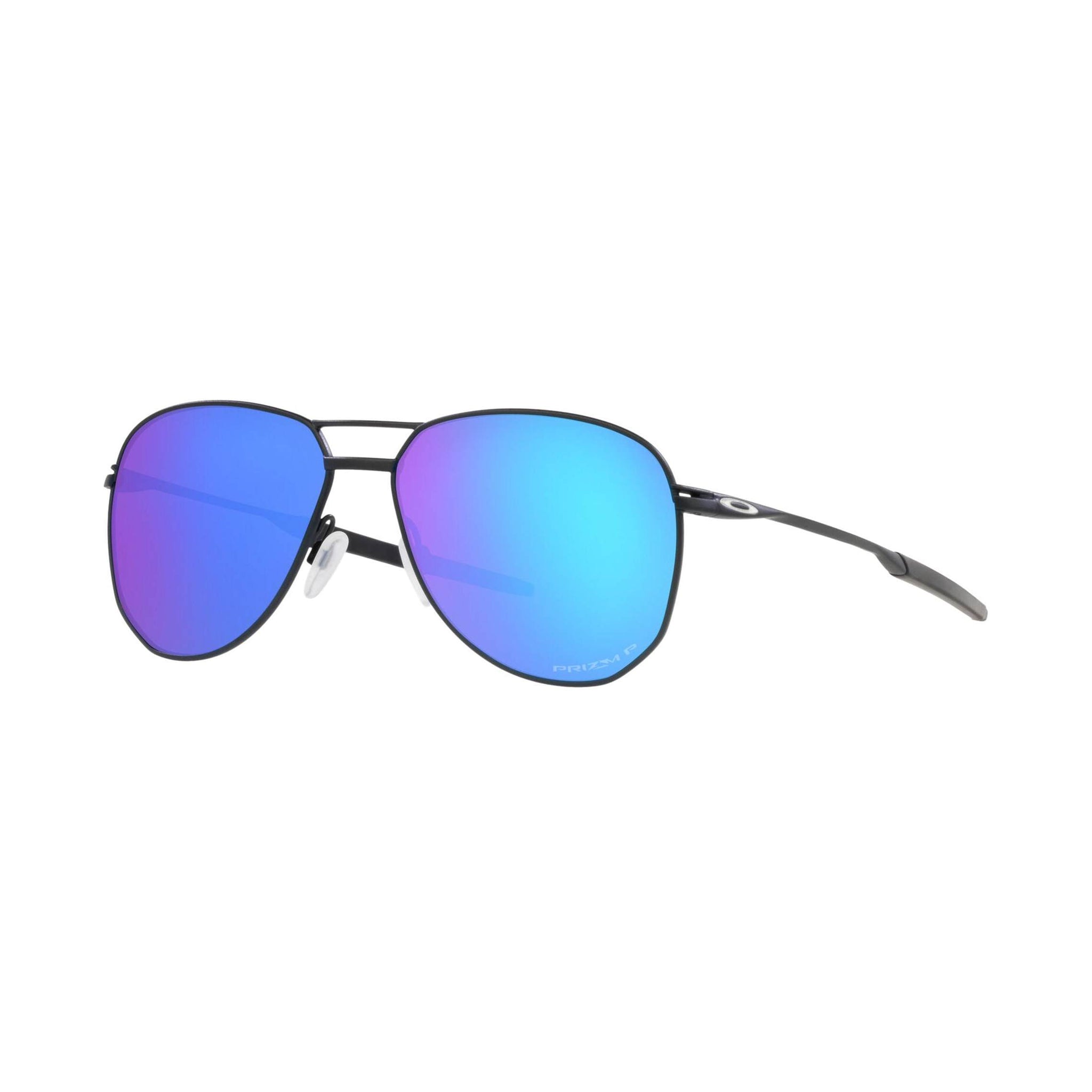 Oakley Contrail Ti Sunglasses Satin Light Steel/Prizm Sapphire Polarized 